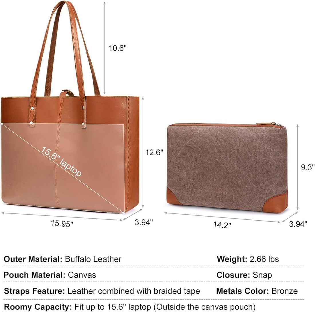 S-ZONE Leather Tote – Women’s Handbag