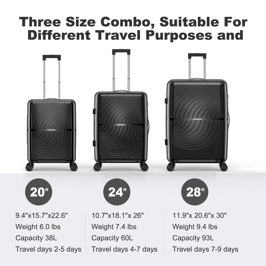 Nazhura 3-Piece Luggage Set