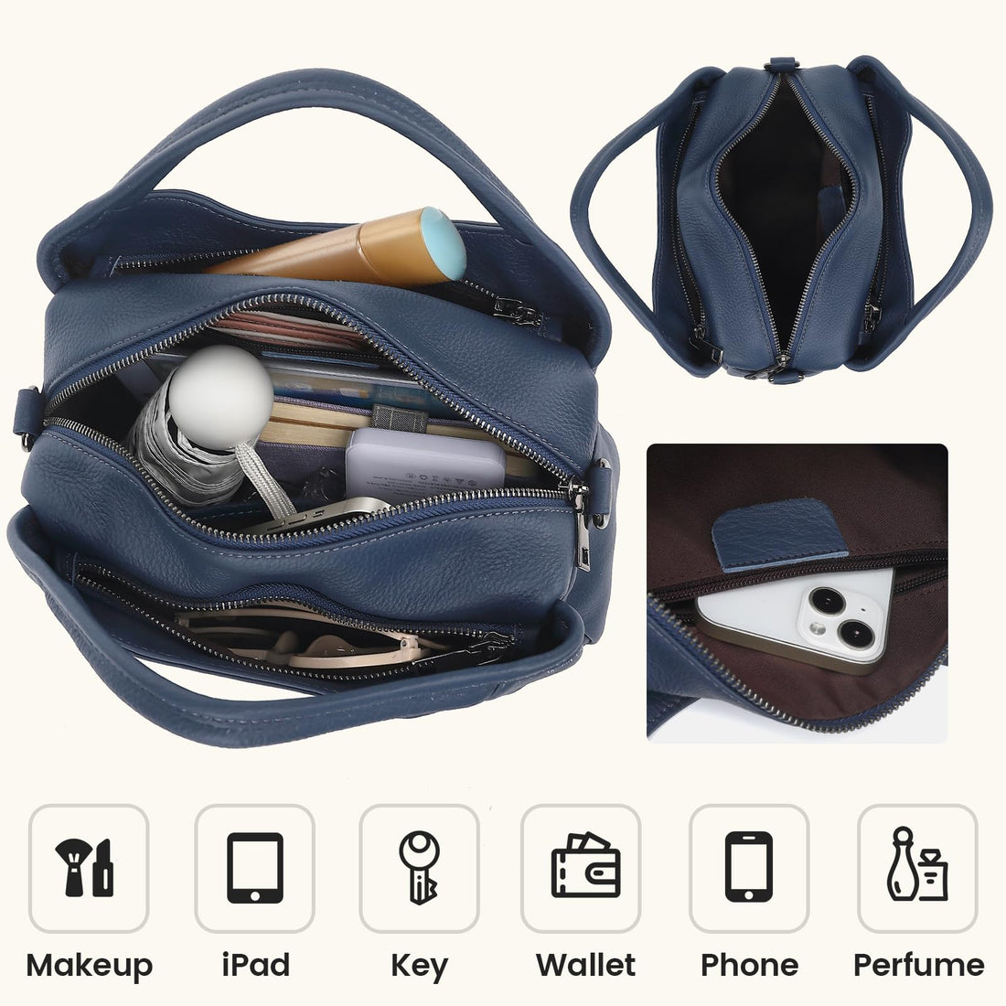KOGTLA Women's Leather Handbag