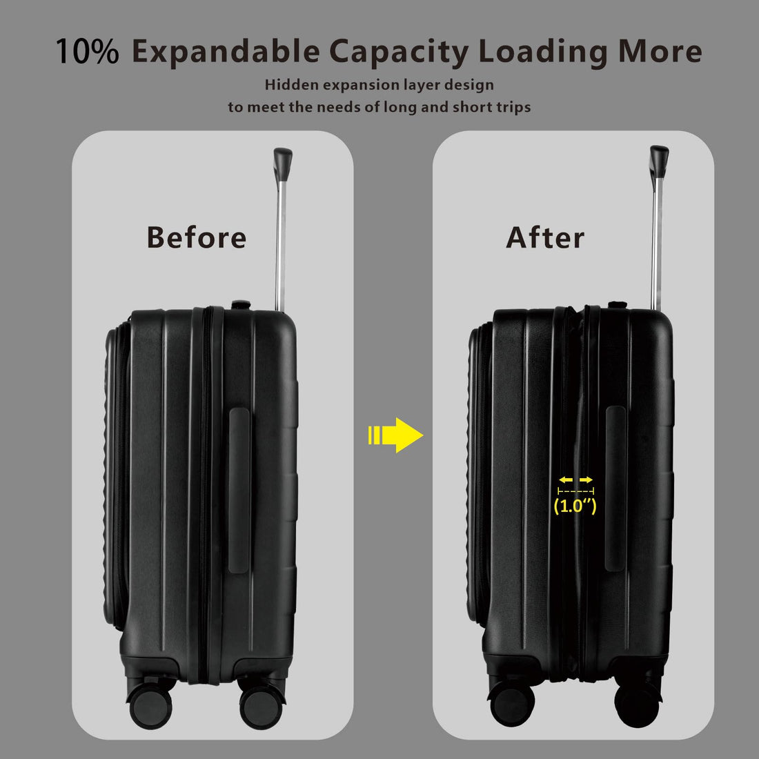 19.5" Hardside Carry-On – Black