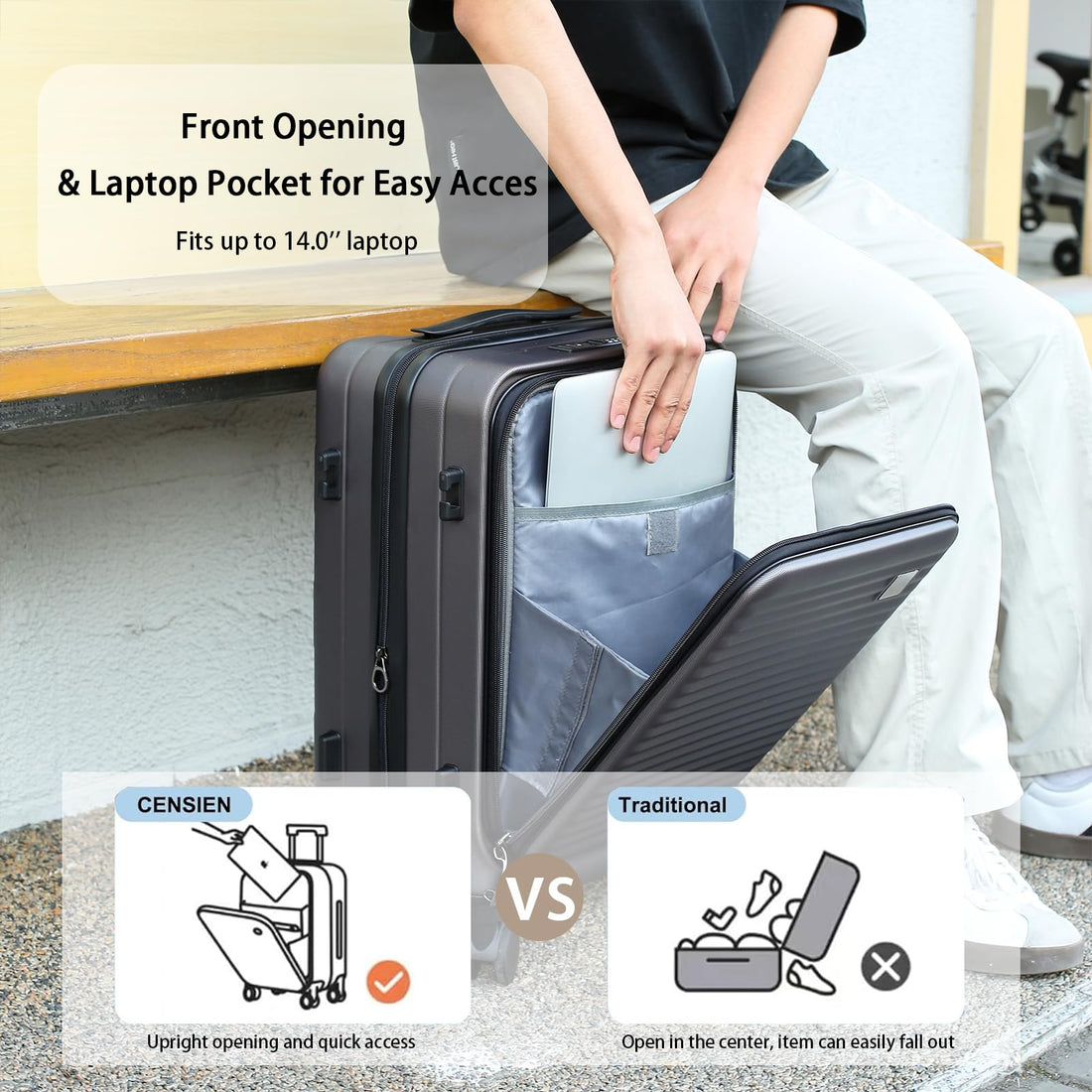 19.5" Hardside Carry-On – Black