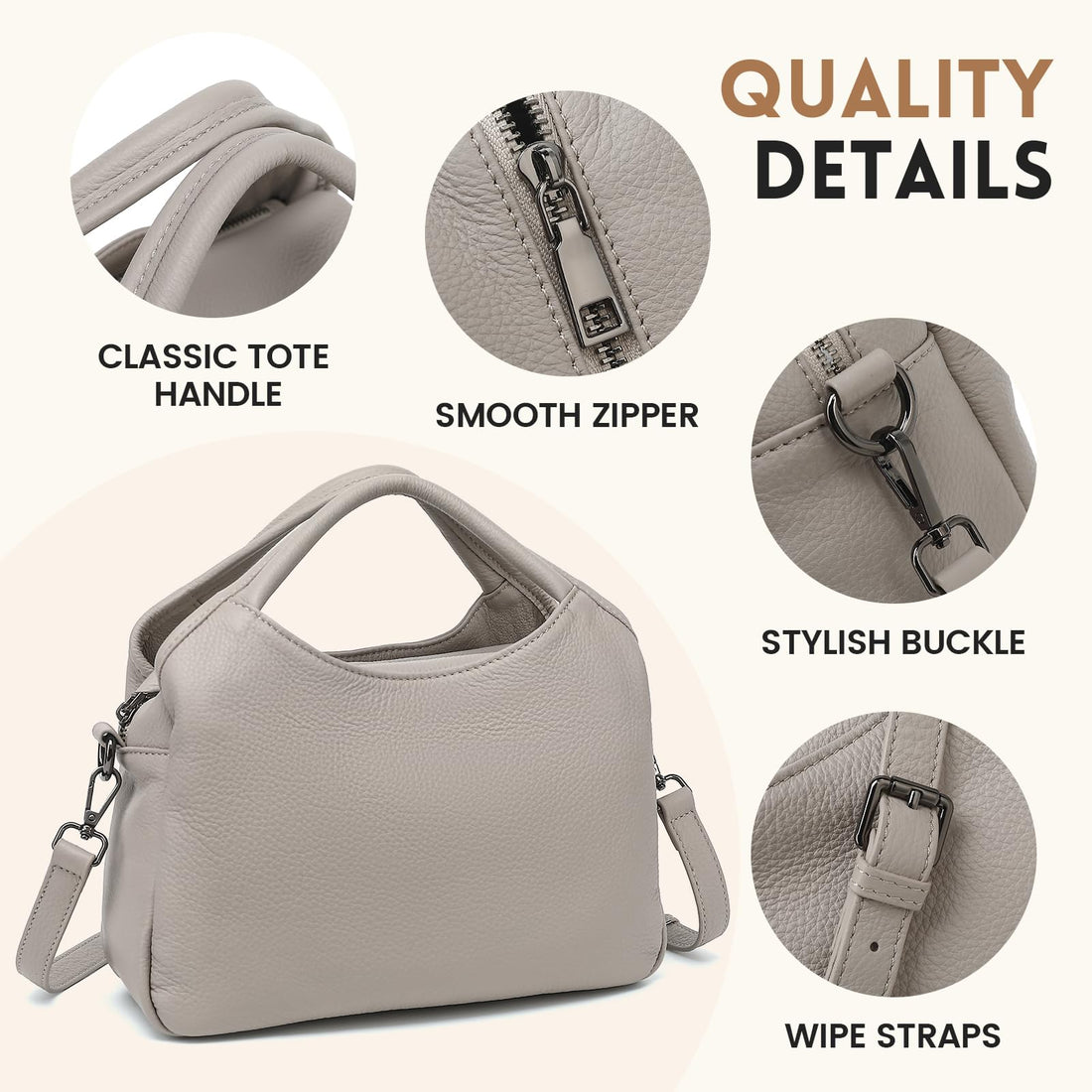 KOGTLA Women's Leather Handbag