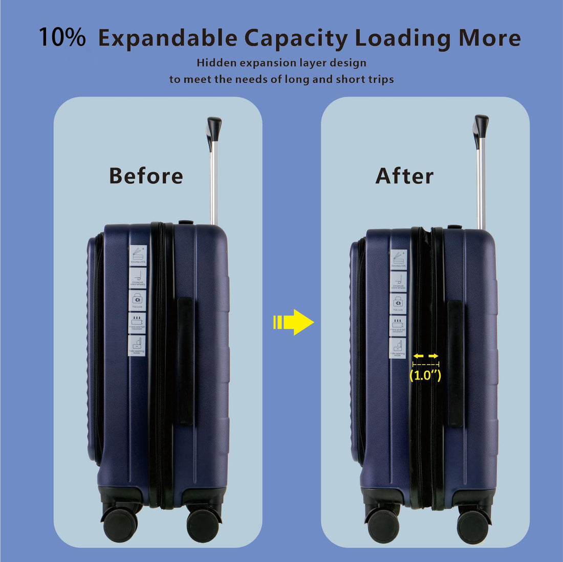 19.5" Hardside Carry-On – Black