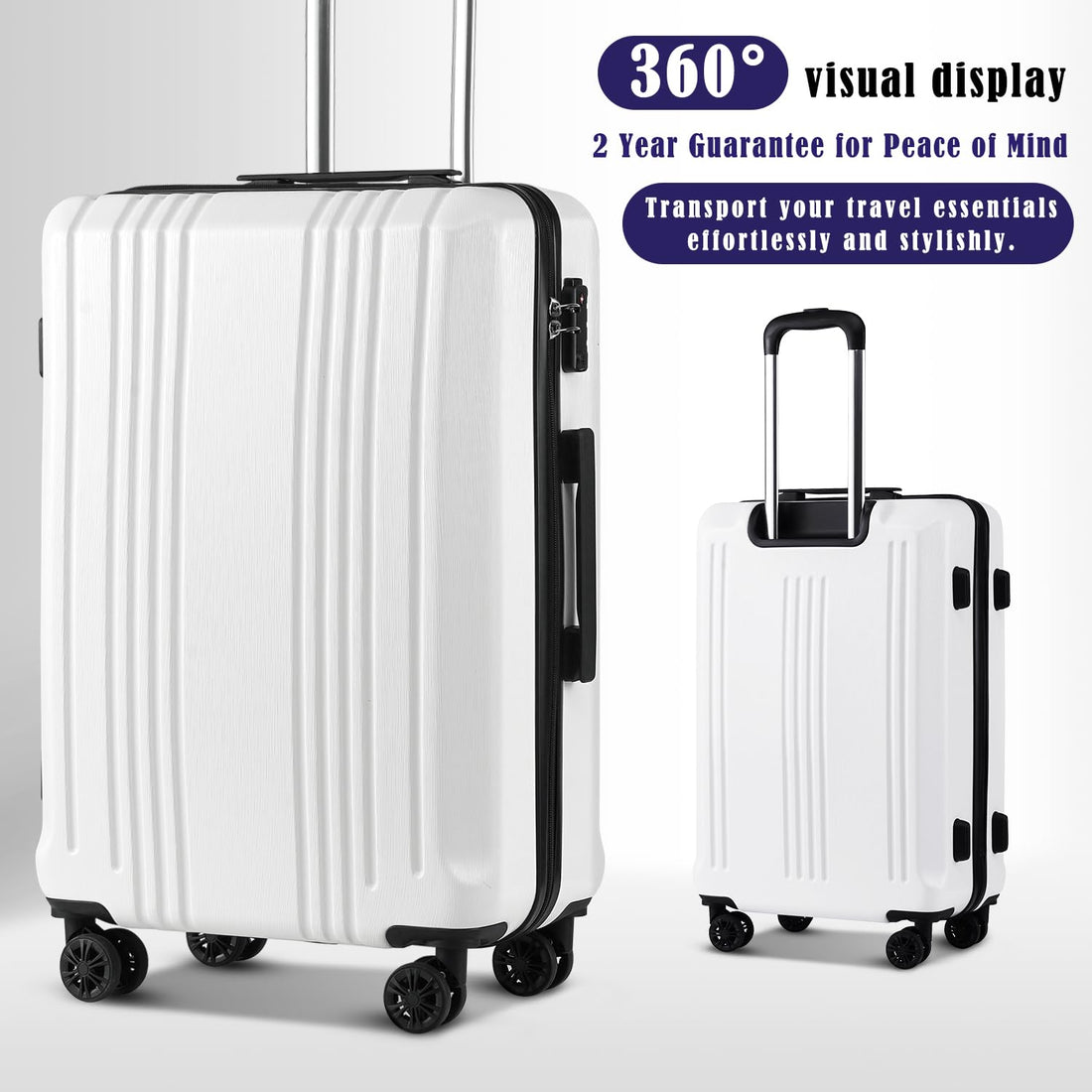 Coolife 3-Piece Expandable Luggage Set