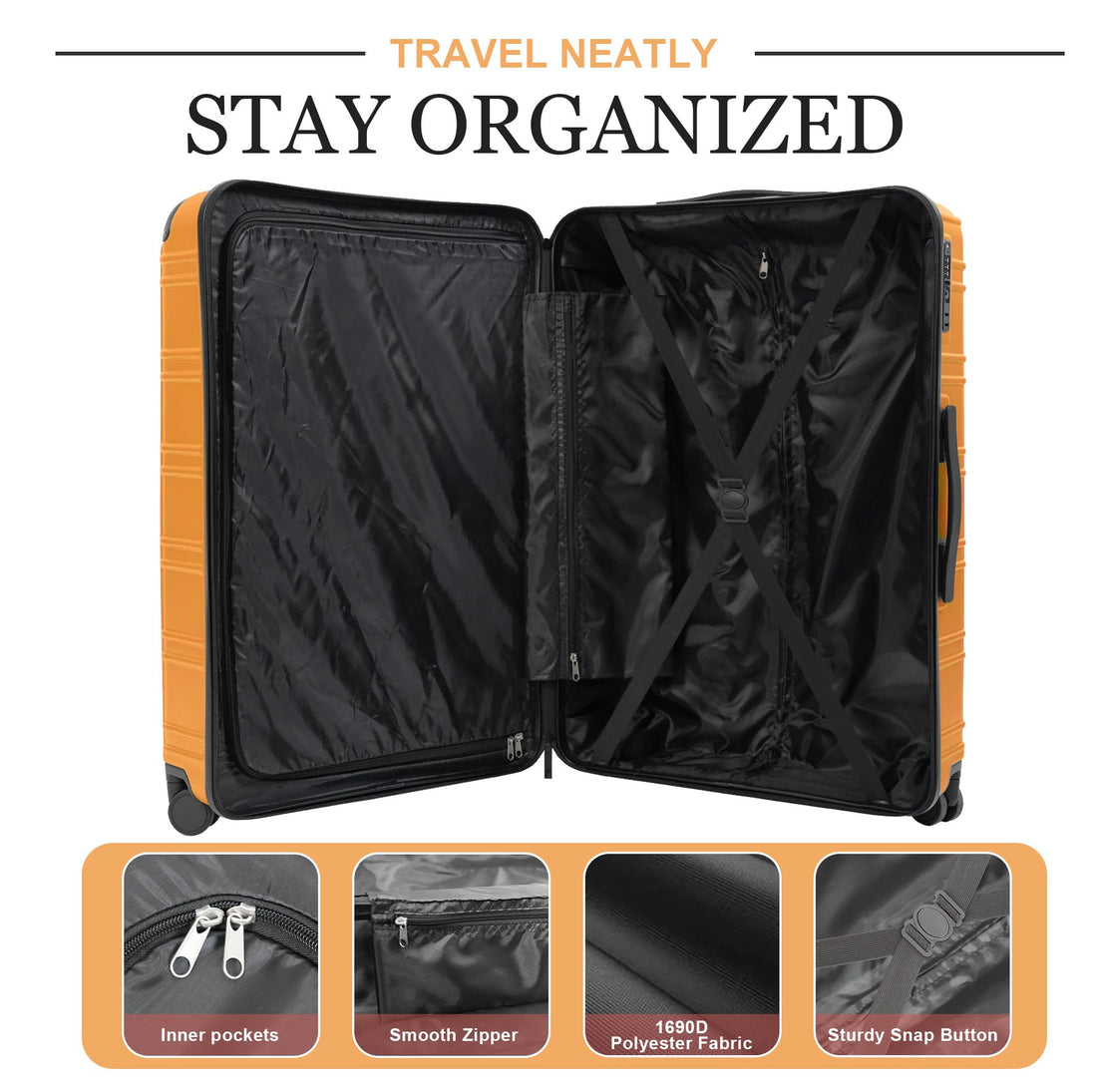 4-Piece Luggage Set – Blue