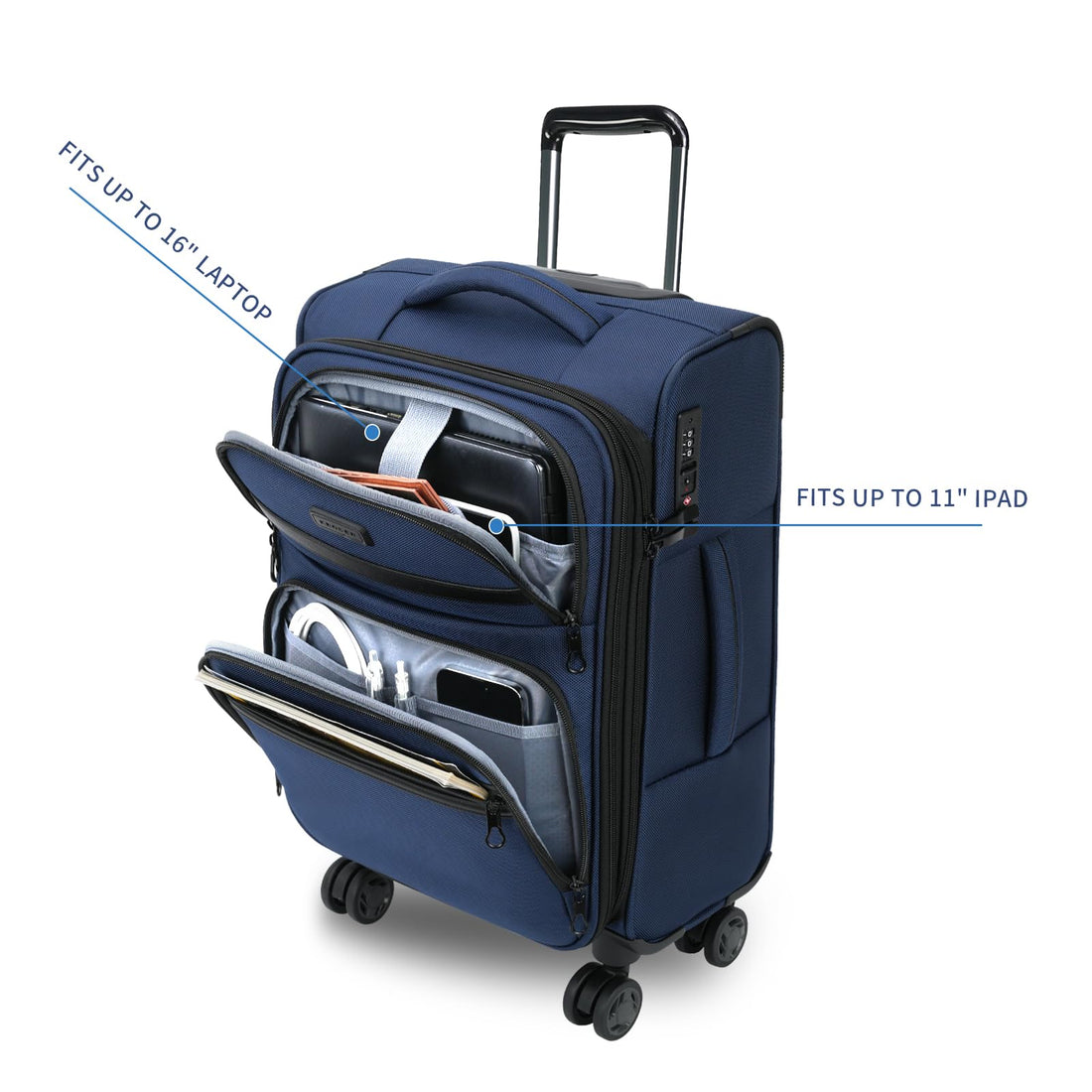 KROSER 20" Carry-On Burgundy