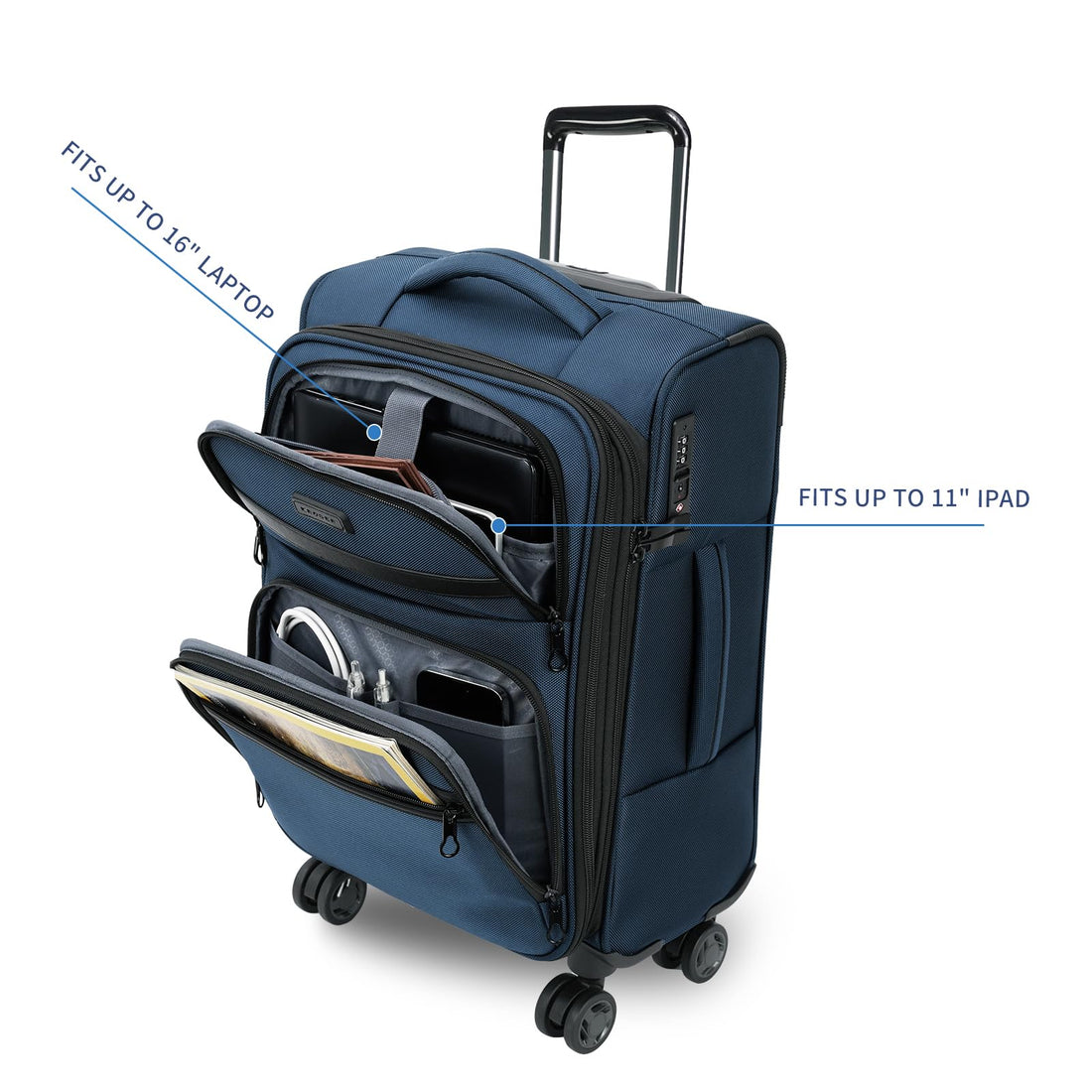 KROSER 20" Carry-On Burgundy
