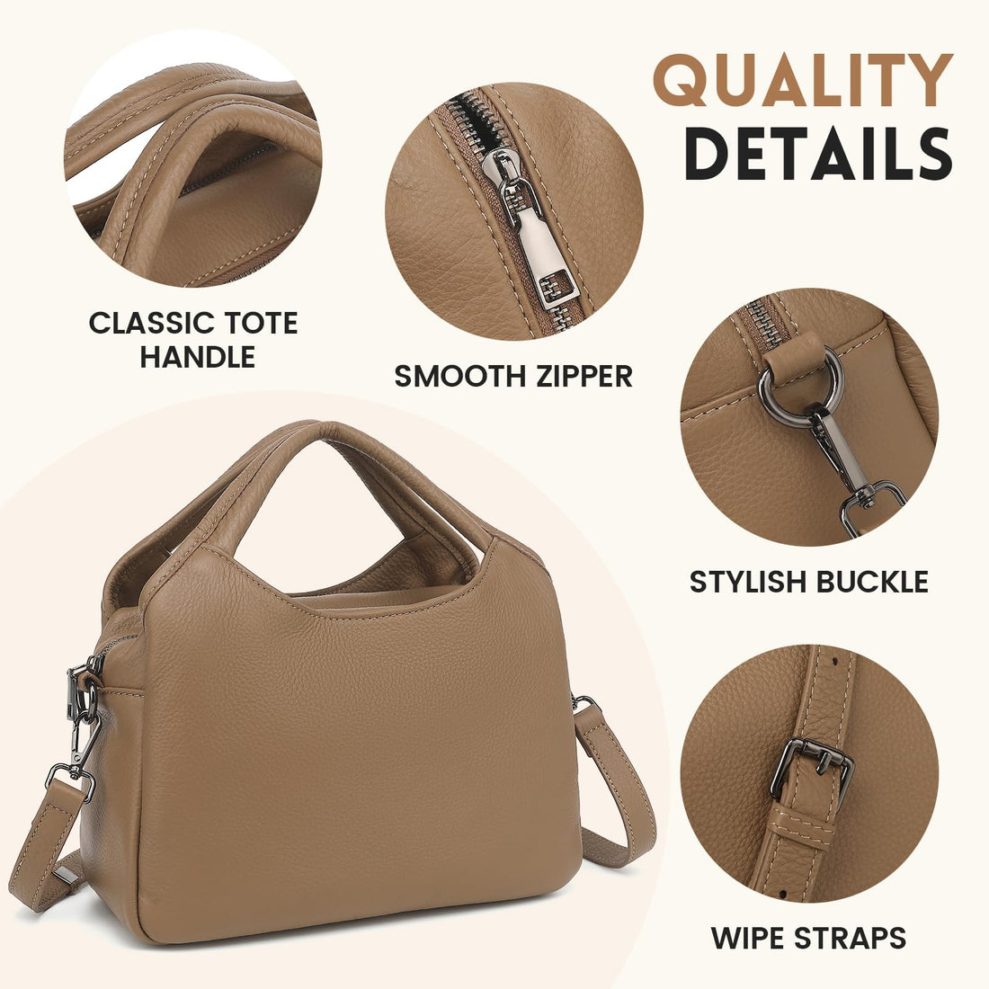 KOGTLA Women's Leather Handbag
