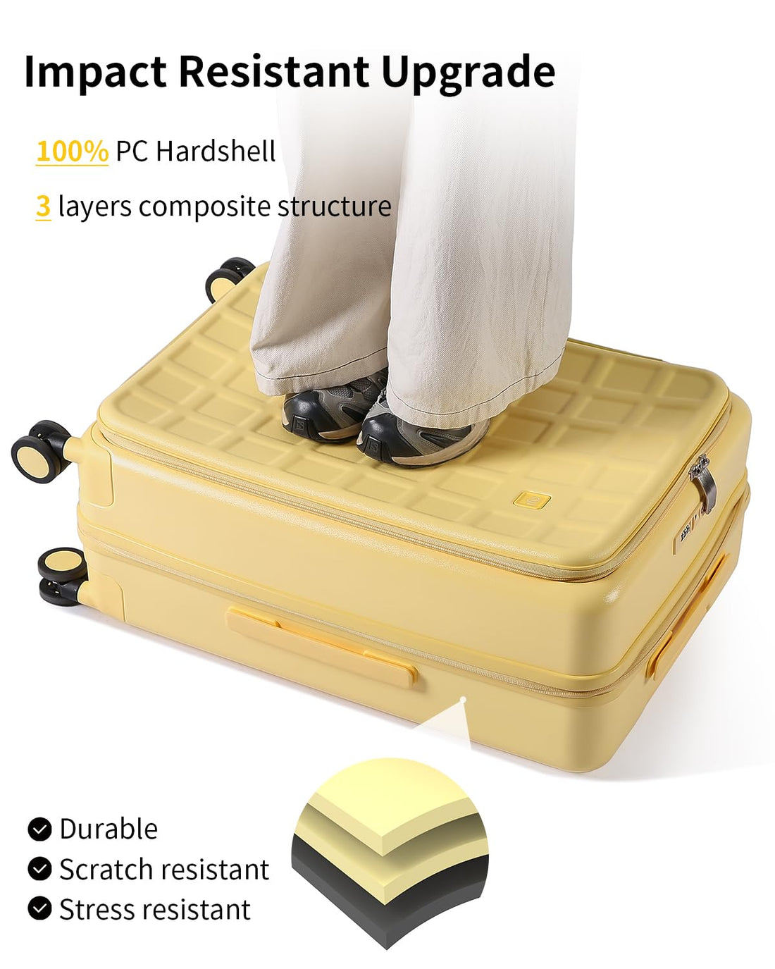 24" Hardshell Luggage – Brown