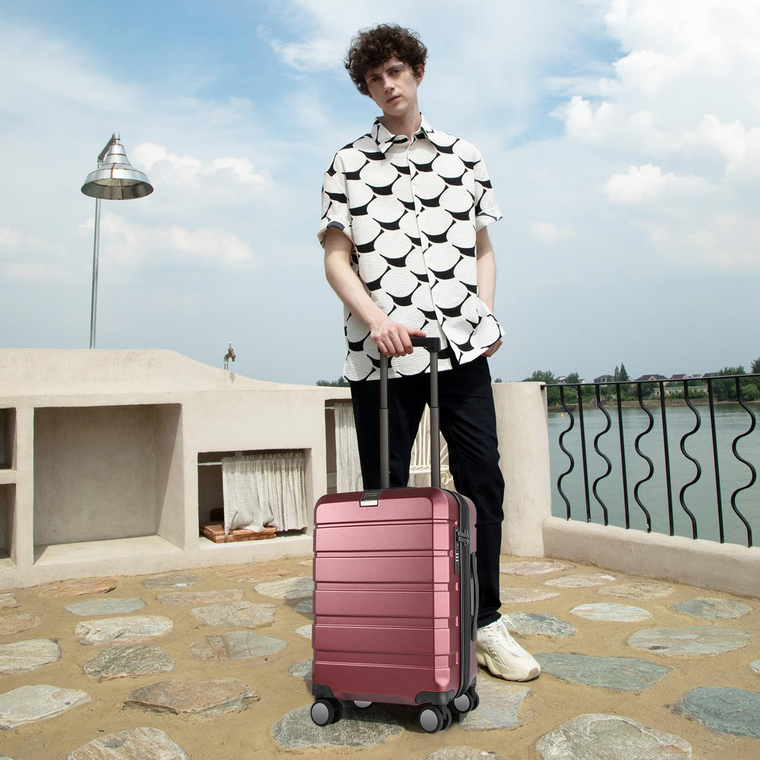 KROSER 20" Carry-On – Steel Grey