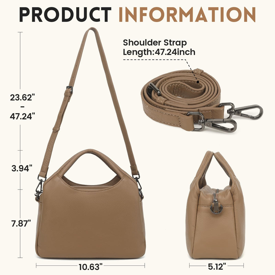KOGTLA Women's Leather Handbag