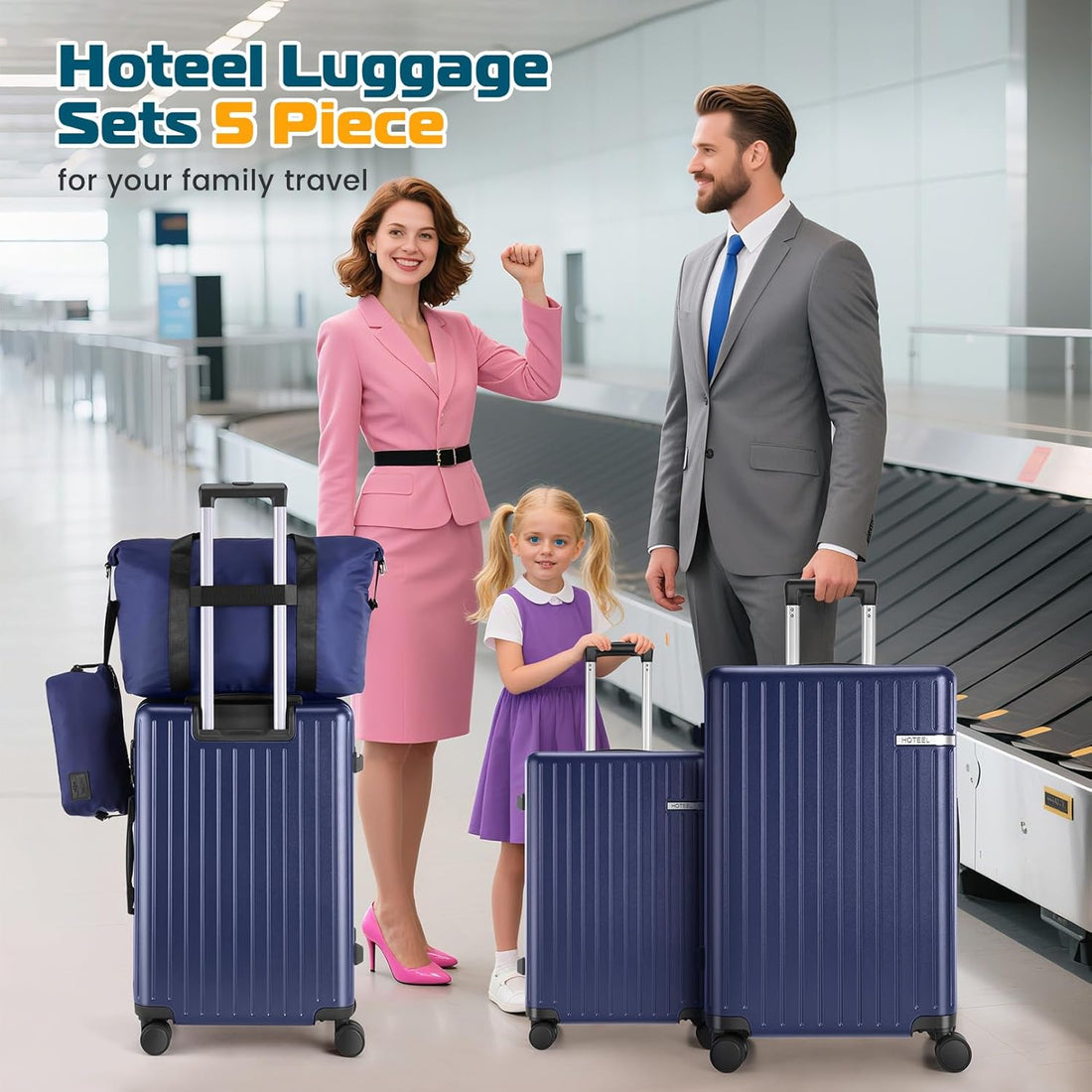 Hoteel 3-Piece Carry-On Luggage Set