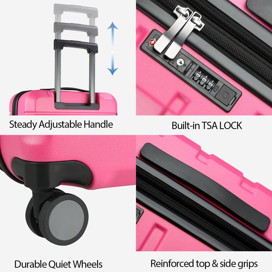 KROSER 20" Carry-On – Steel Grey