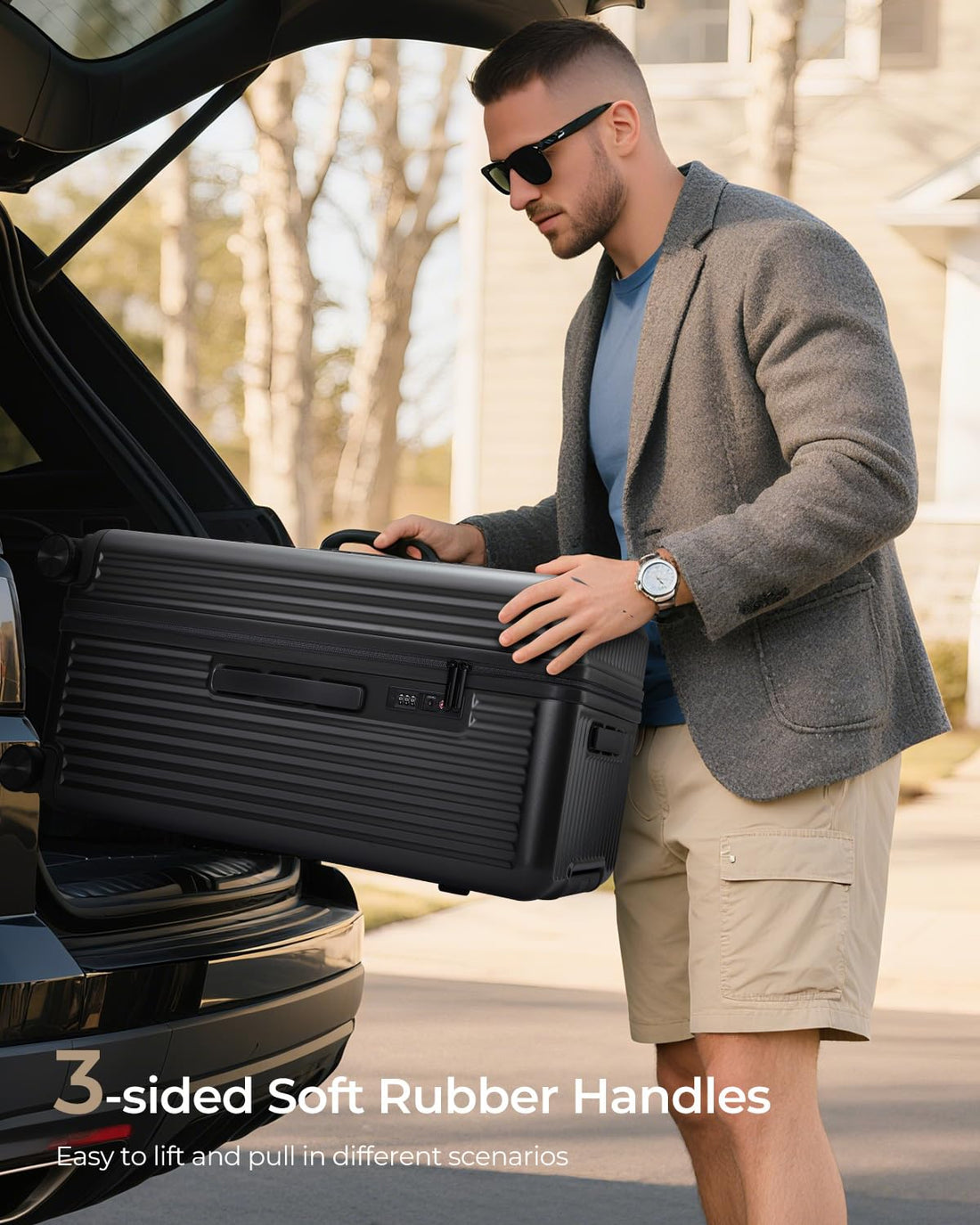 28" Black Trunk Luggage