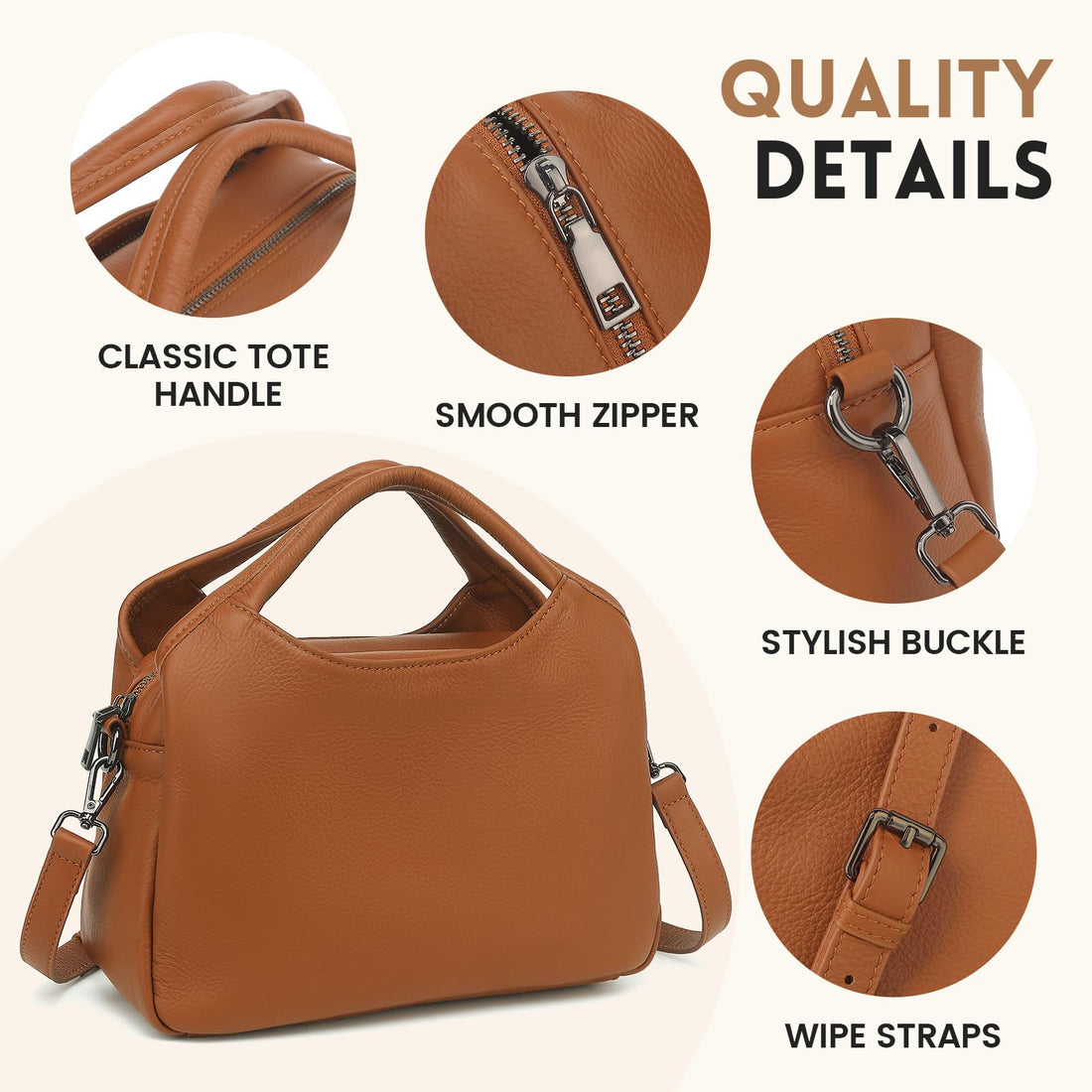 KOGTLA Women's Leather Handbag