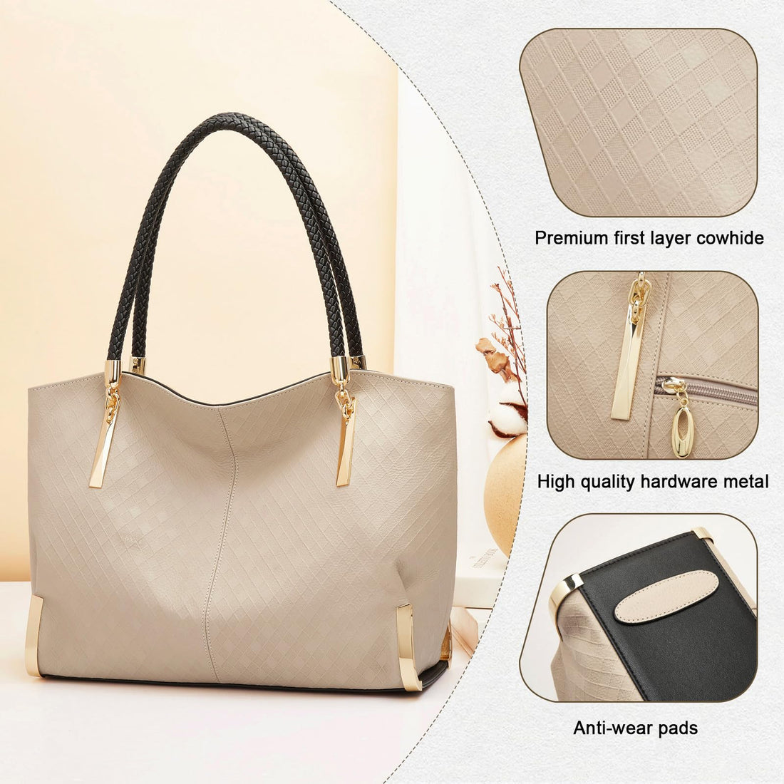FOXLOVER Large Women's Tote Bag