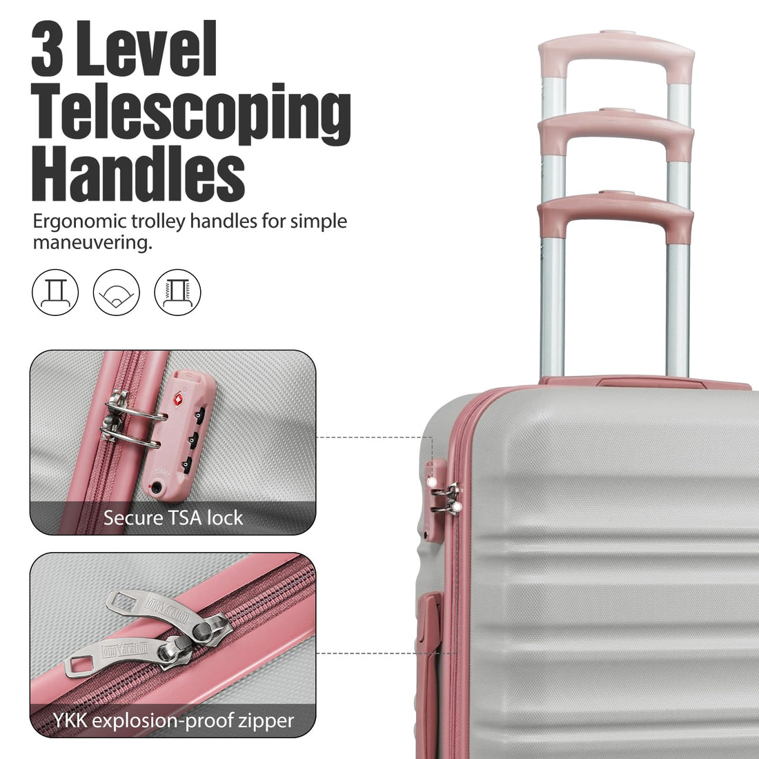 3-Piece Carry-On Luggage Set