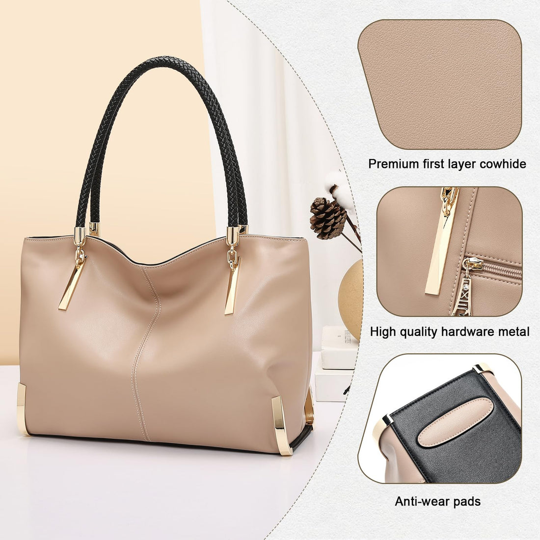 FOXLOVER Large Women's Tote Bag