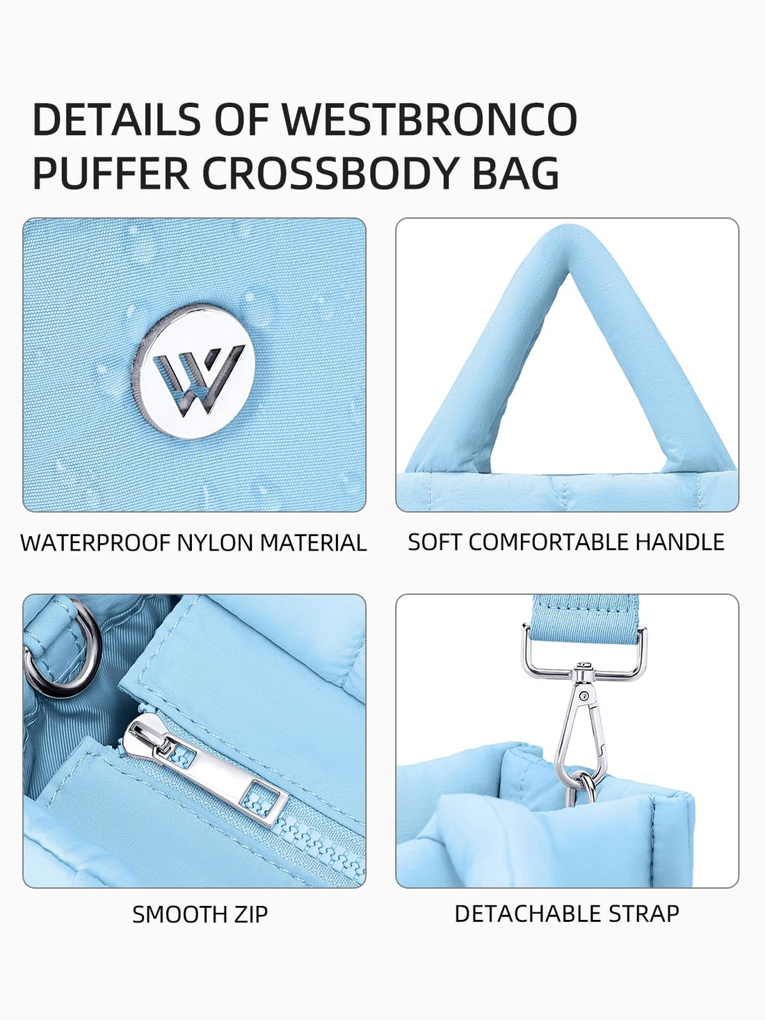 WESTBRONCO Women's Quilted Bag
