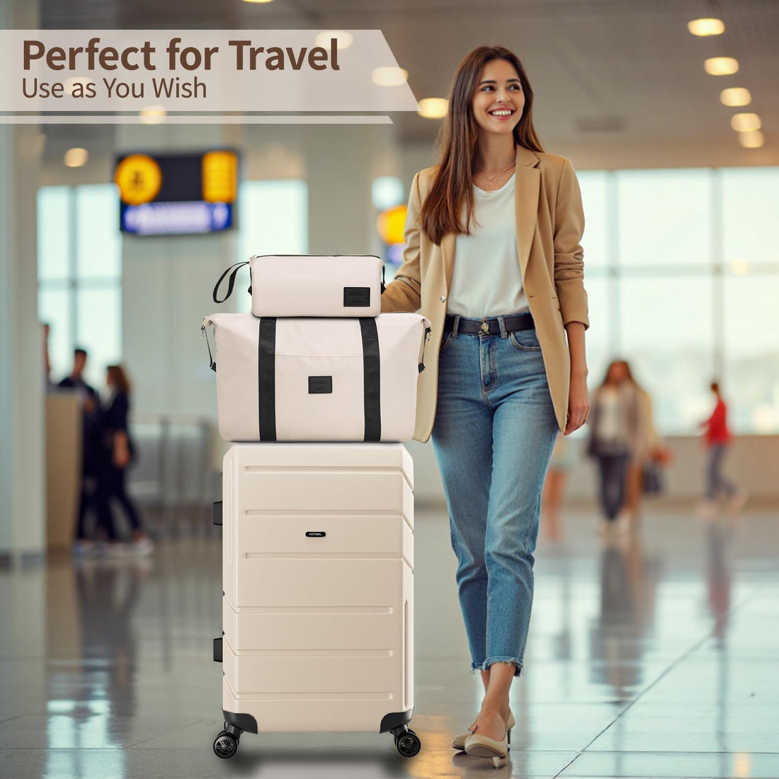 Hoteel 5-Piece Beige Luggage