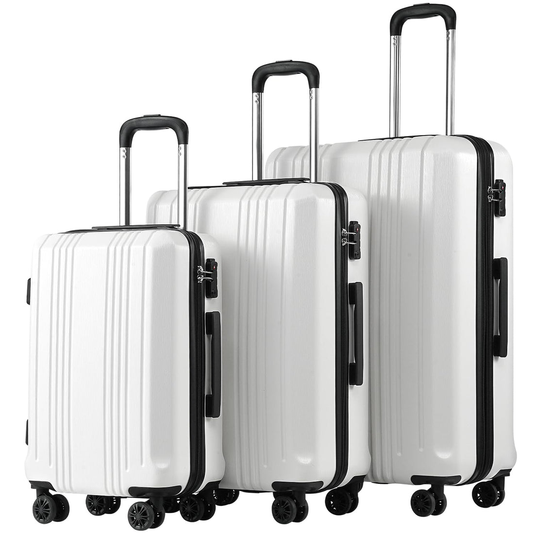 Coolife 3-Piece Expandable Luggage Set