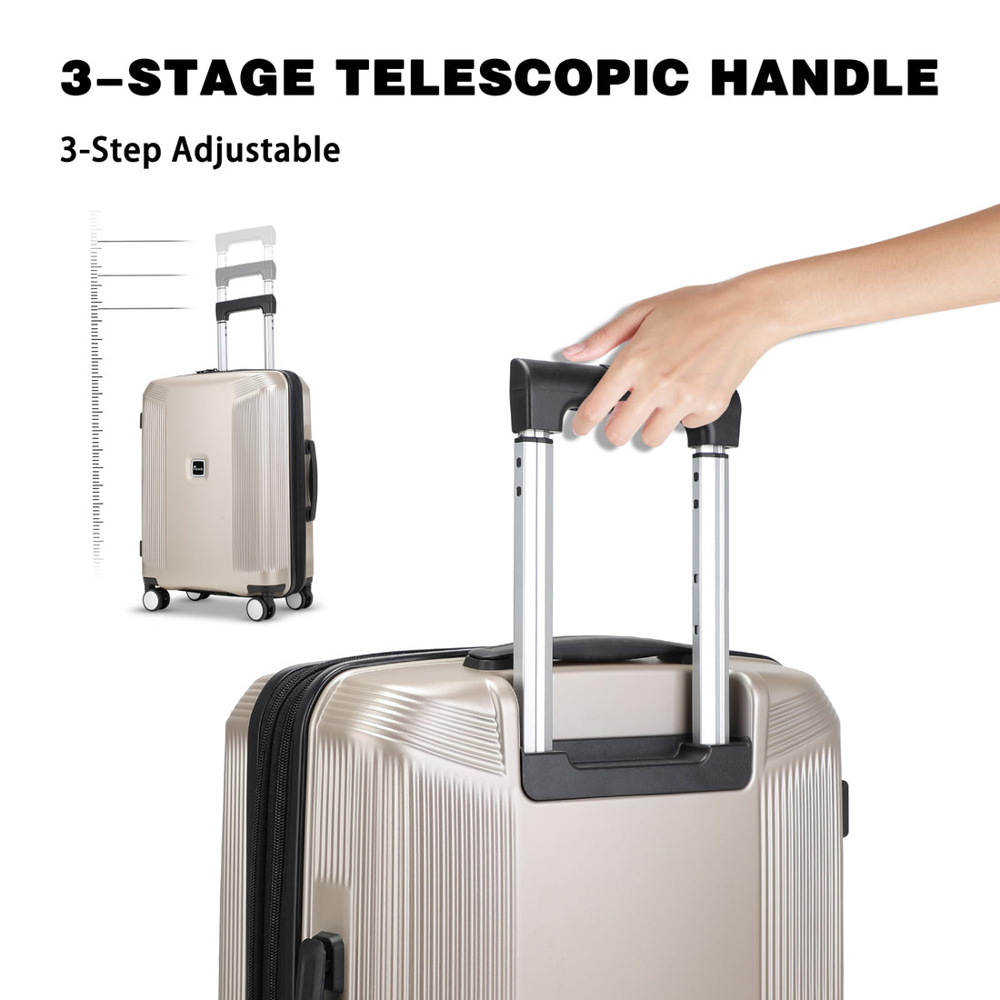 2-Piece Gray Luggage Set 20/28"
