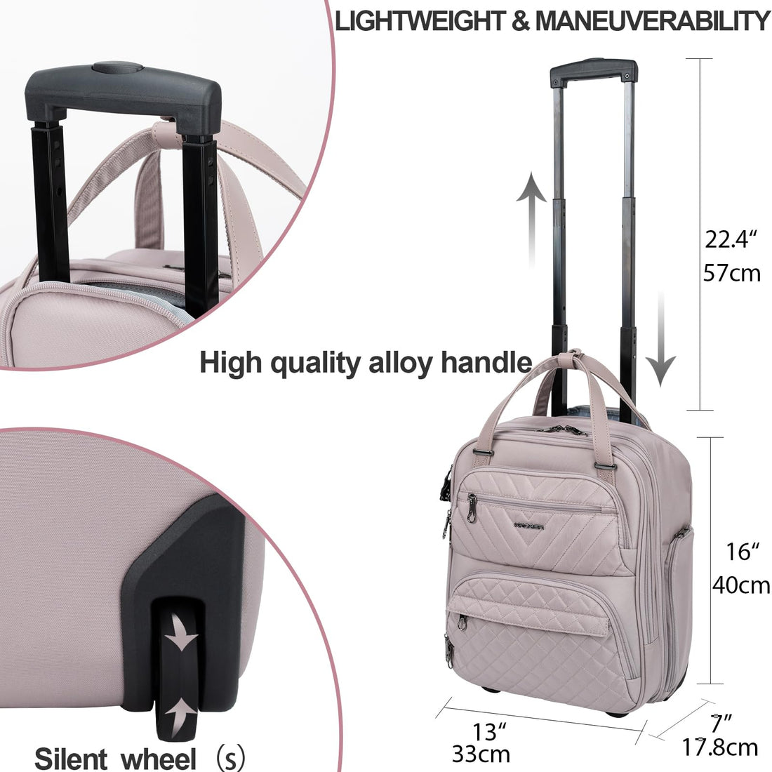 KROSER 16" Underseat Luggage Grey