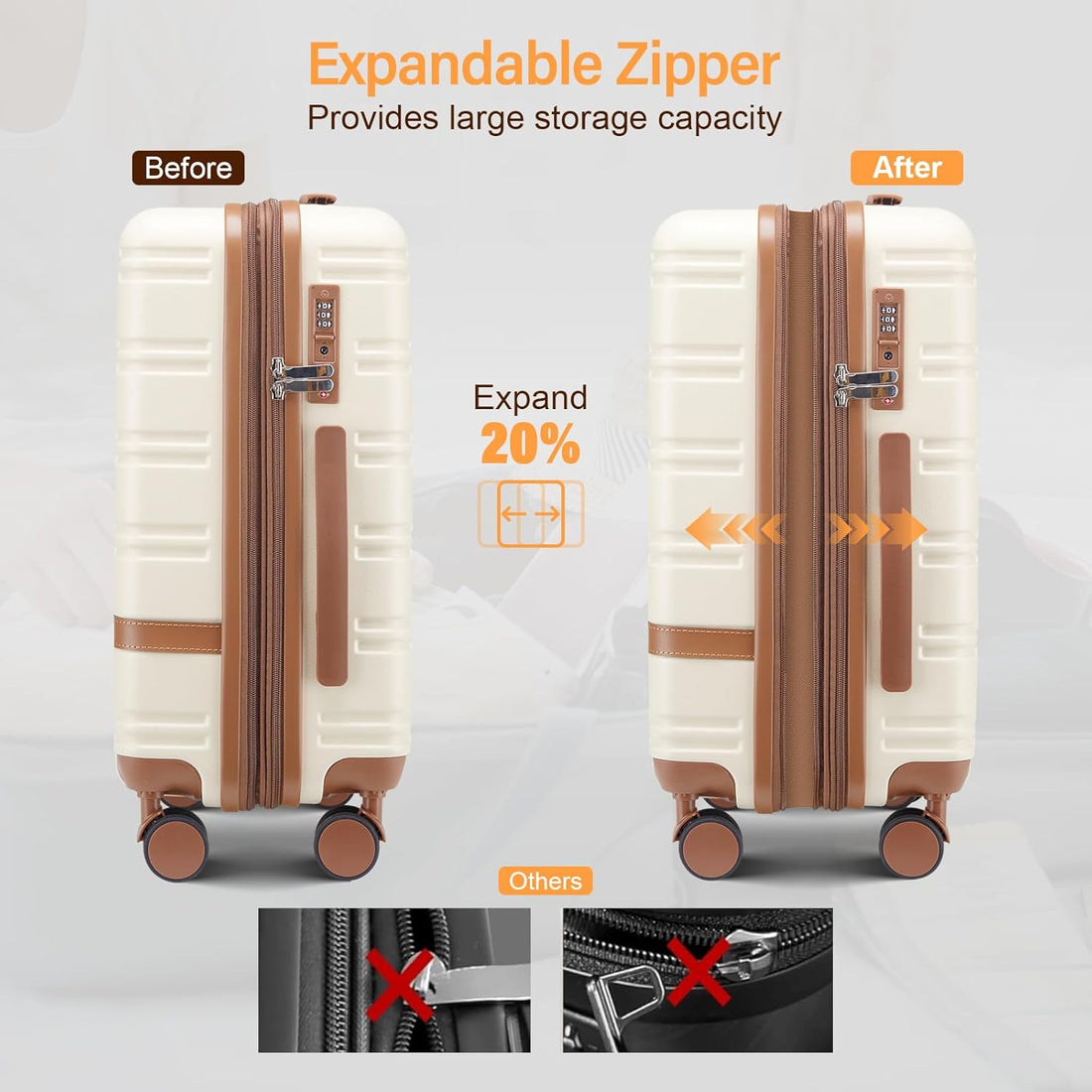 6-Piece Spinner Luggage Set – Black