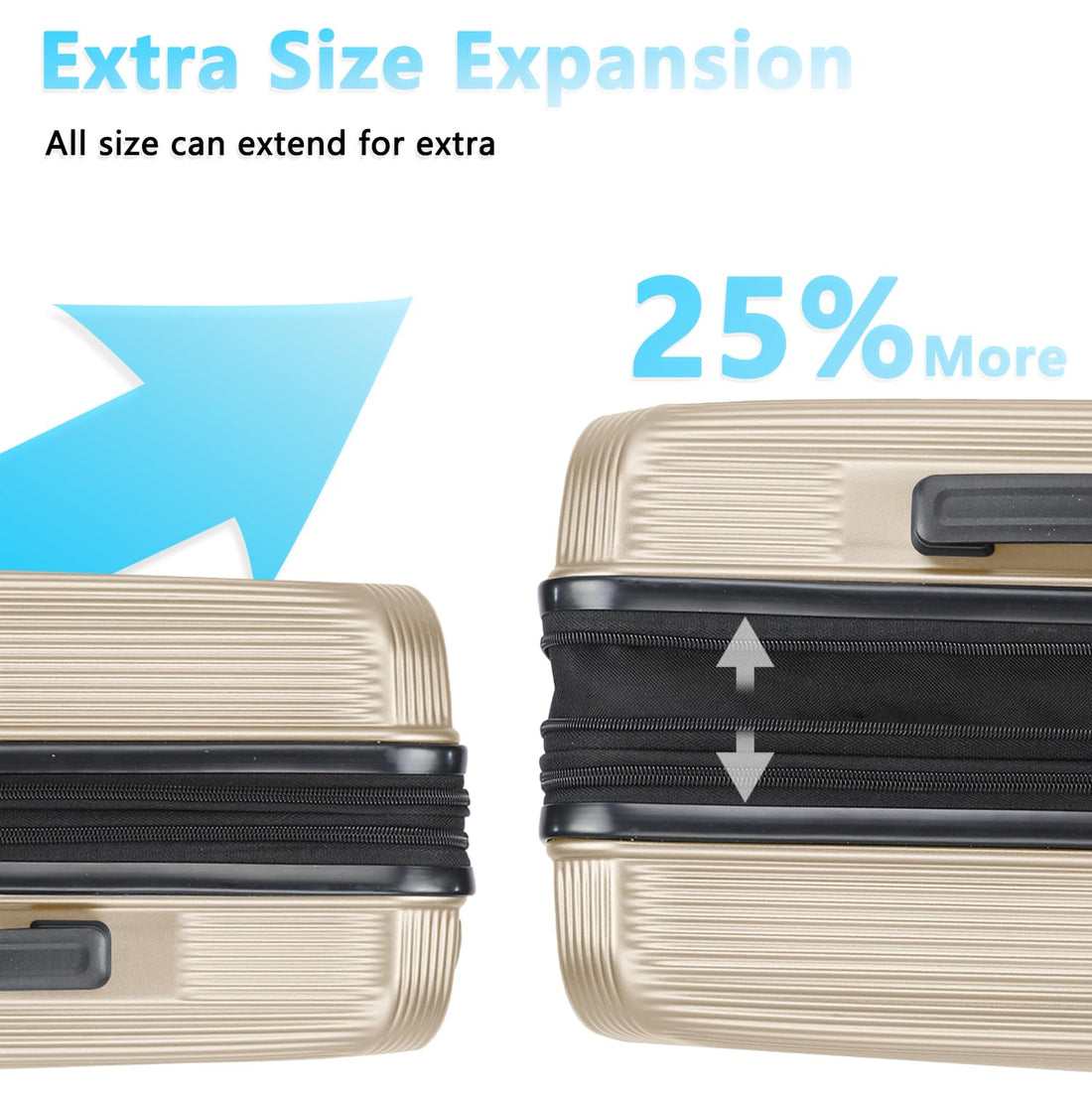 2-Piece Gray Luggage Set 20/28"