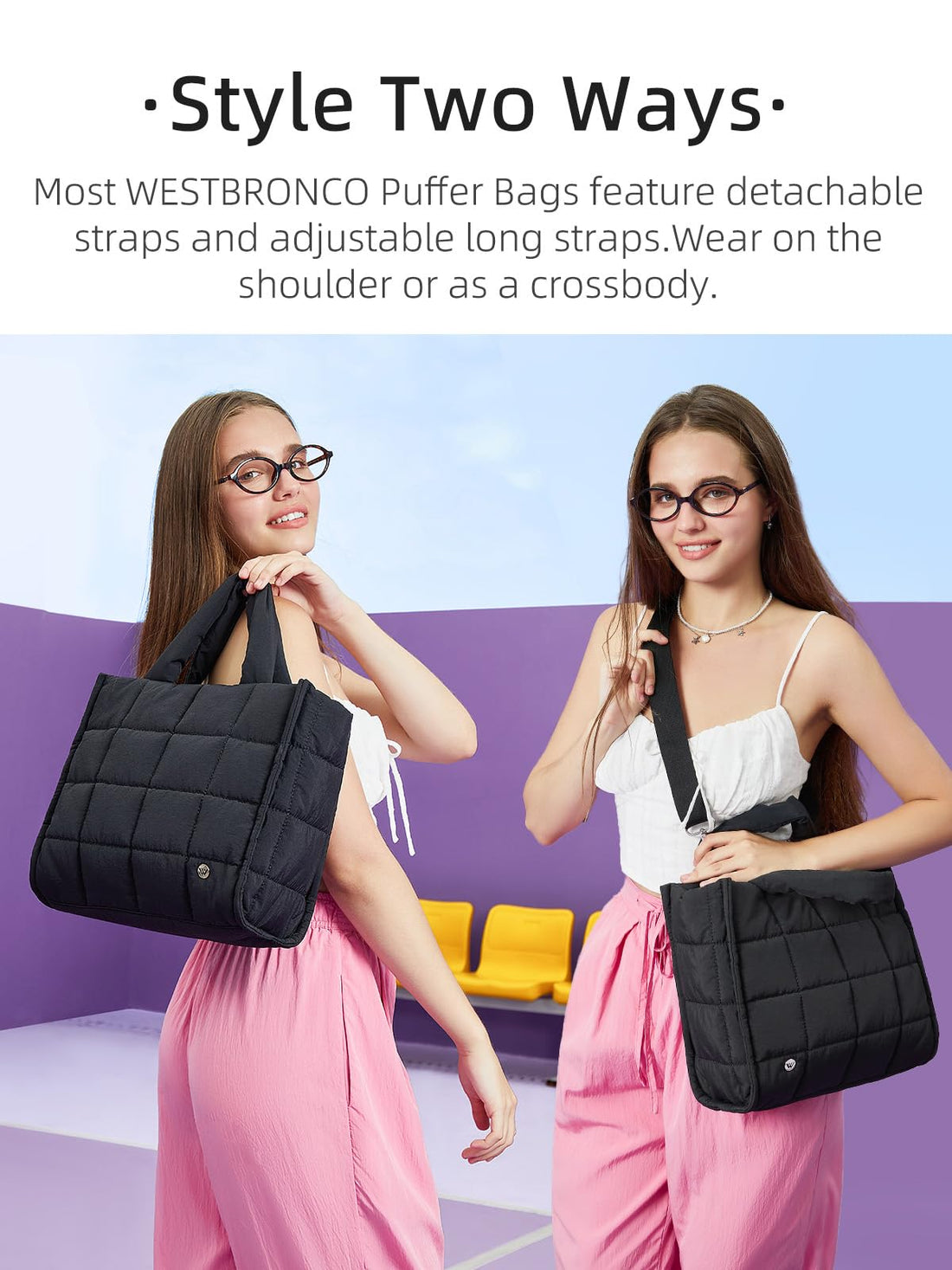 WESTBRONCO Women's Quilted Bag
