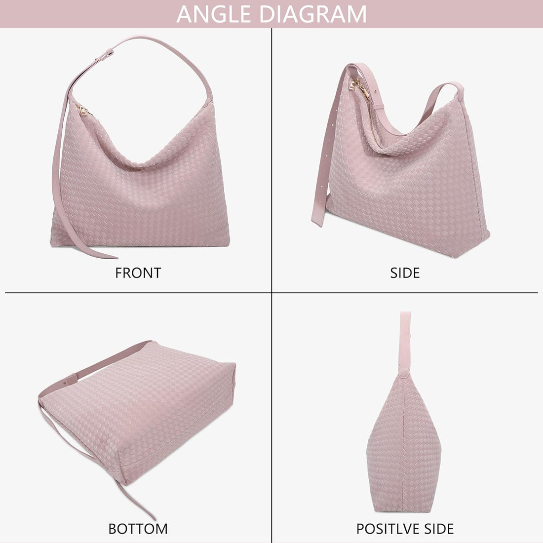 Woven Vegan Leather Bag – Women’s Tote
