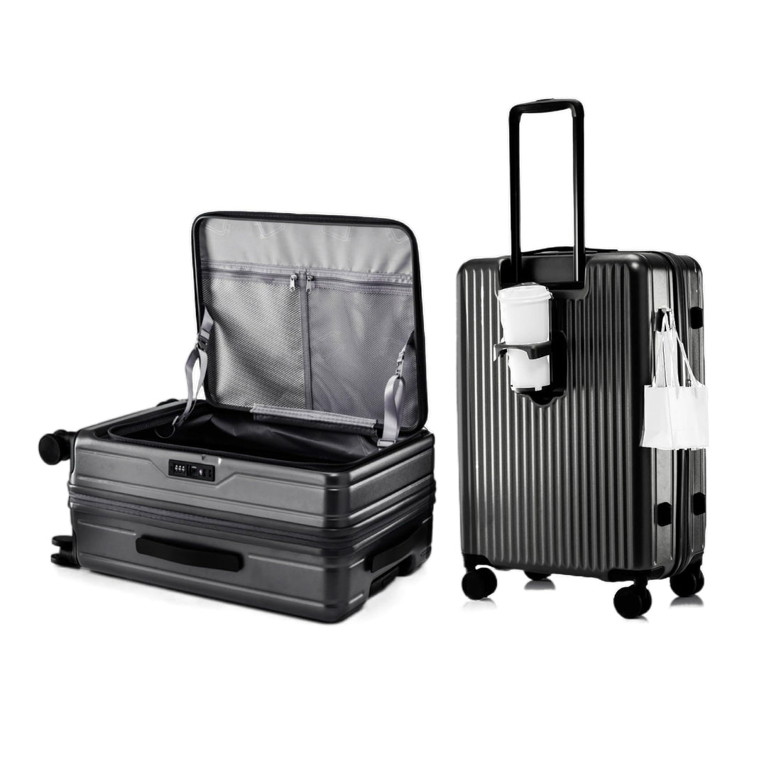 26" HotWay Hardshell Luggage – Black