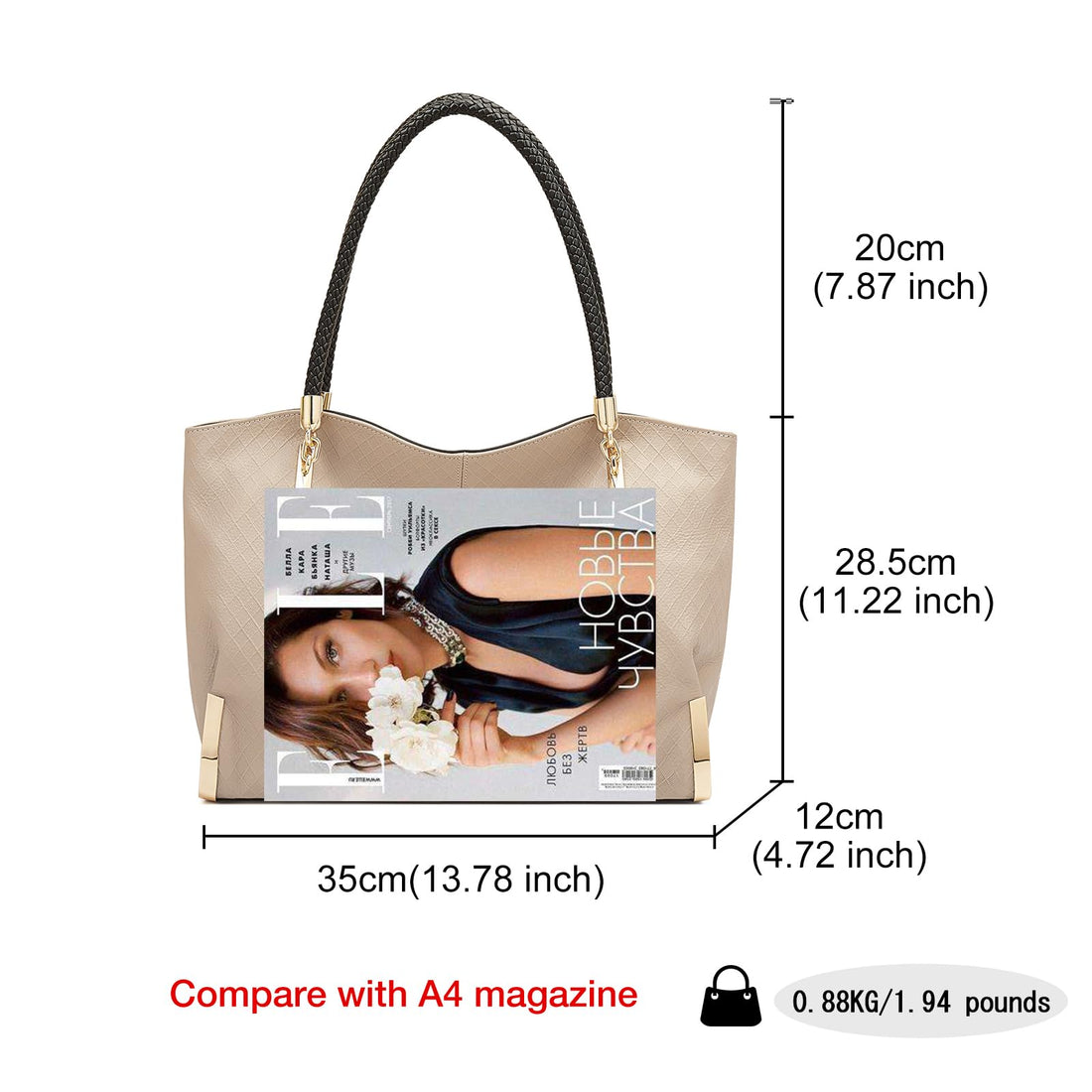 FOXLOVER Large Women's Tote Bag