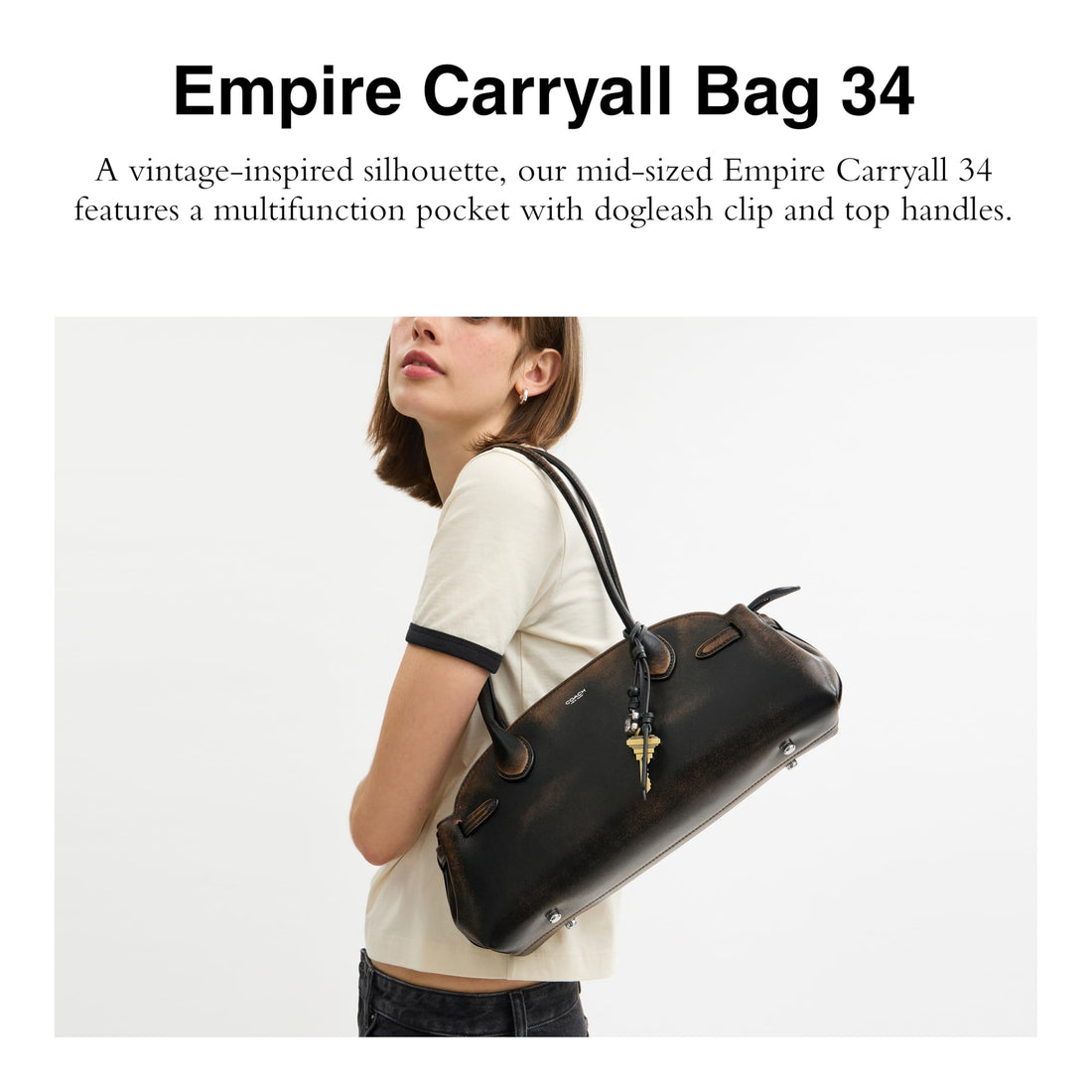 Coach Glazed Leather Empire Carryall 34