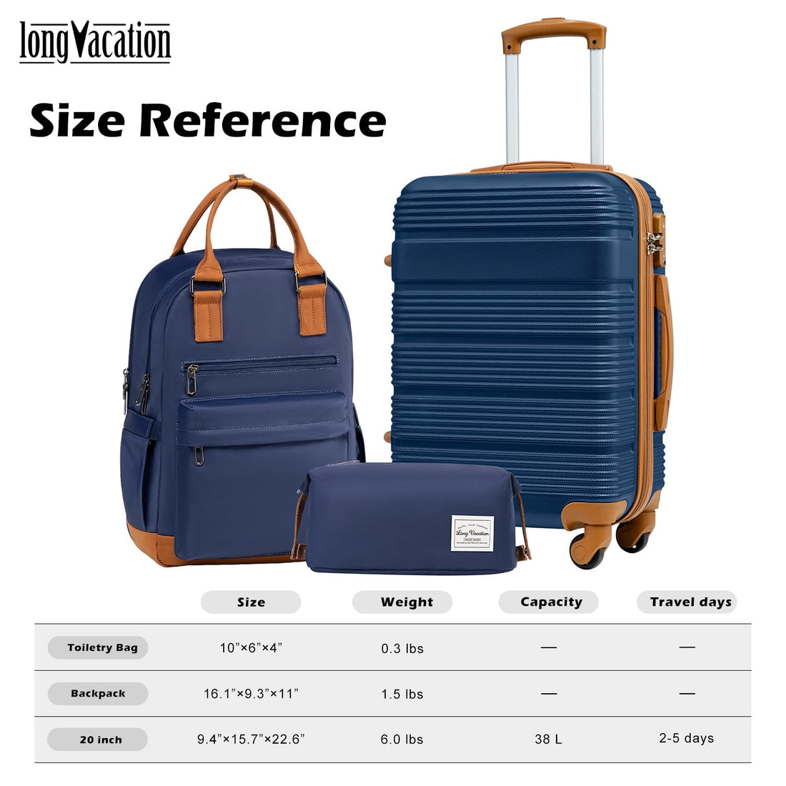 LONG VACATION 3-Piece Carry-On Set