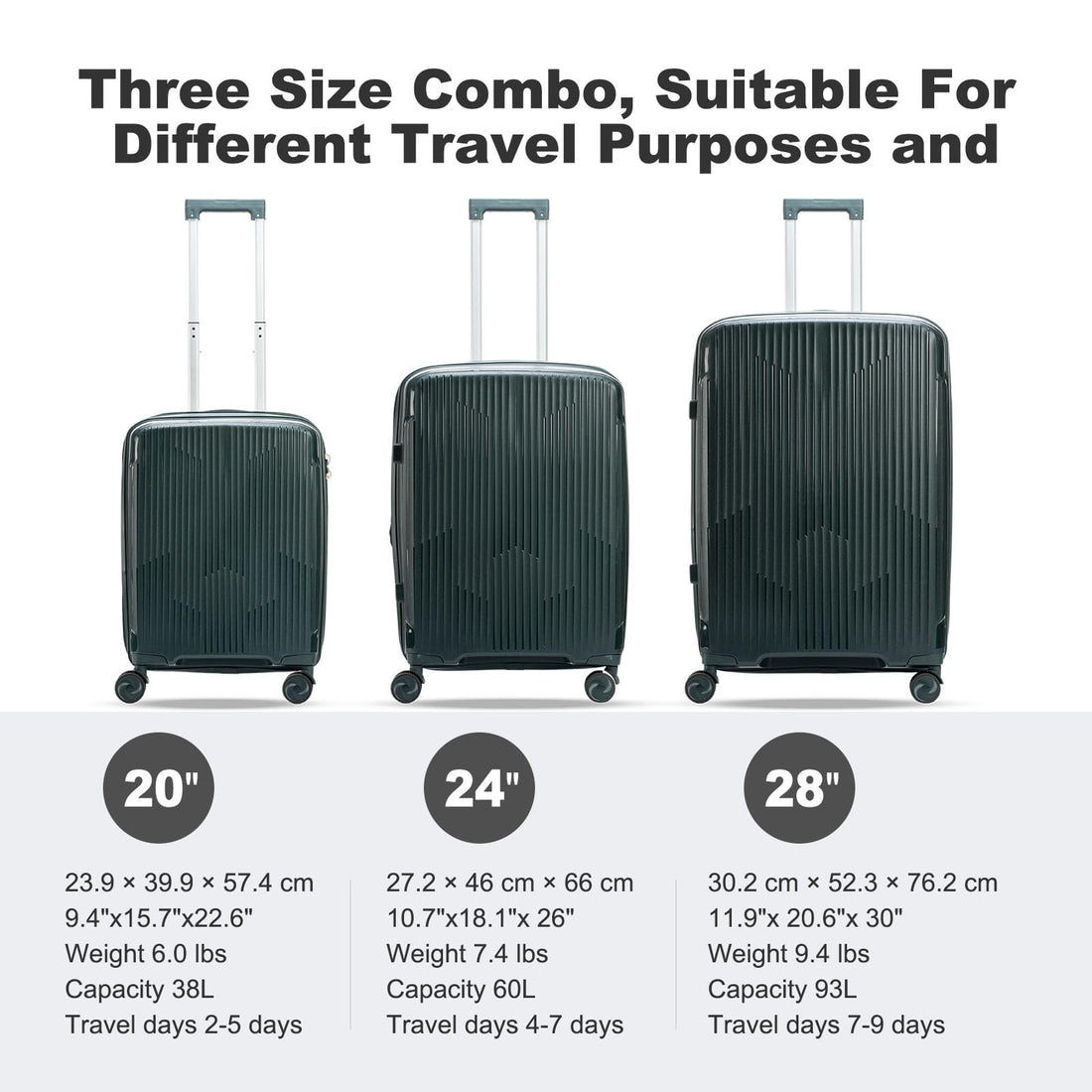 Nazhura 3-Piece Luggage Set