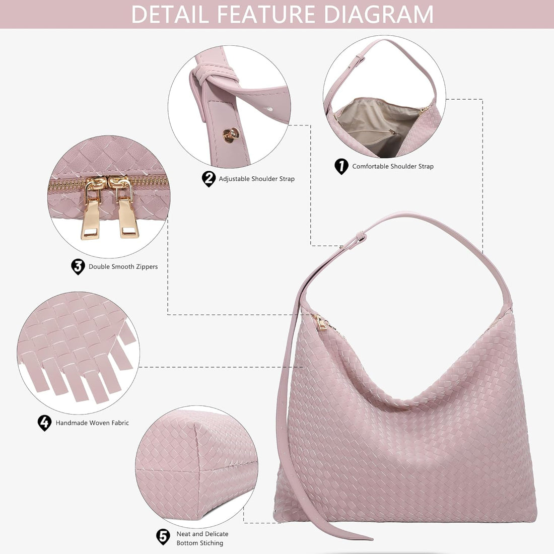 Woven Vegan Leather Bag – Women’s Tote