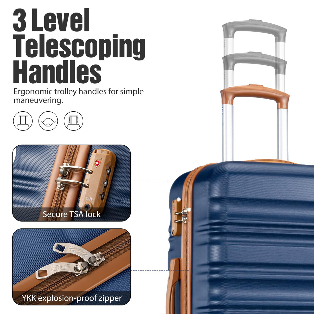 3-Piece Carry-On Luggage Set