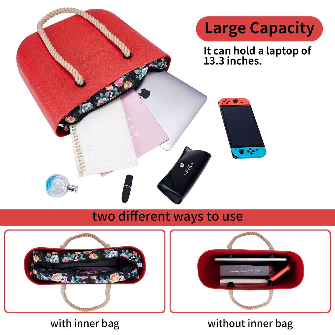 MRMIMI Waterproof Rubber Tote Bag