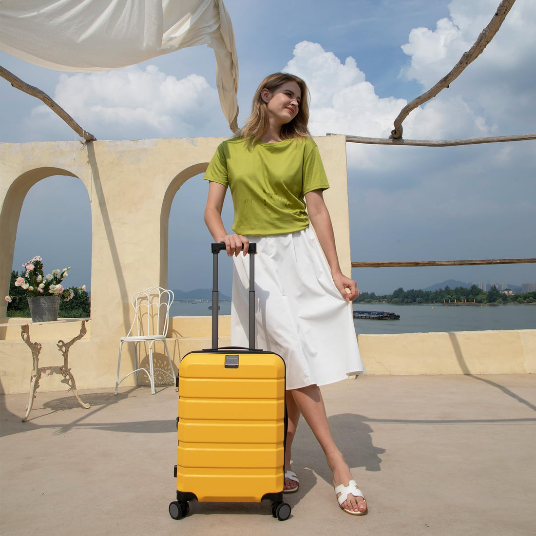 KROSER 20" Carry-On – Steel Grey