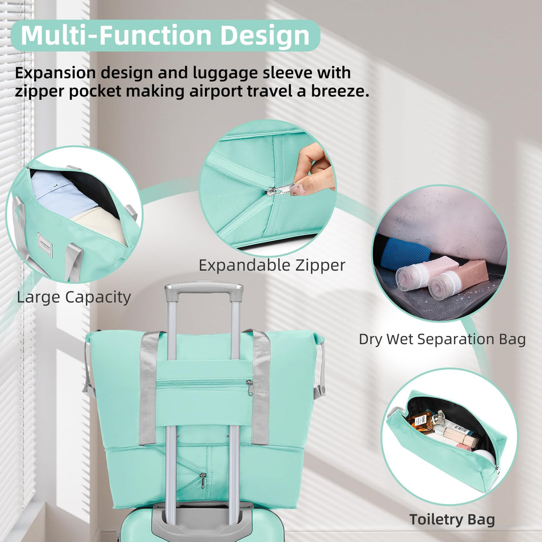 6-Piece Luggage Set – Sky Blue