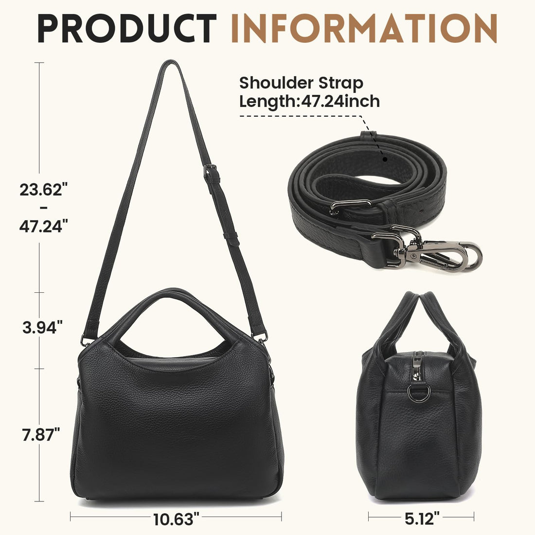 KOGTLA Women's Leather Handbag