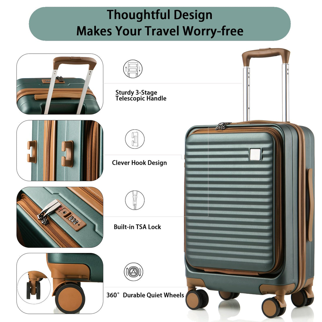 19.5" Hardside Carry-On – Black