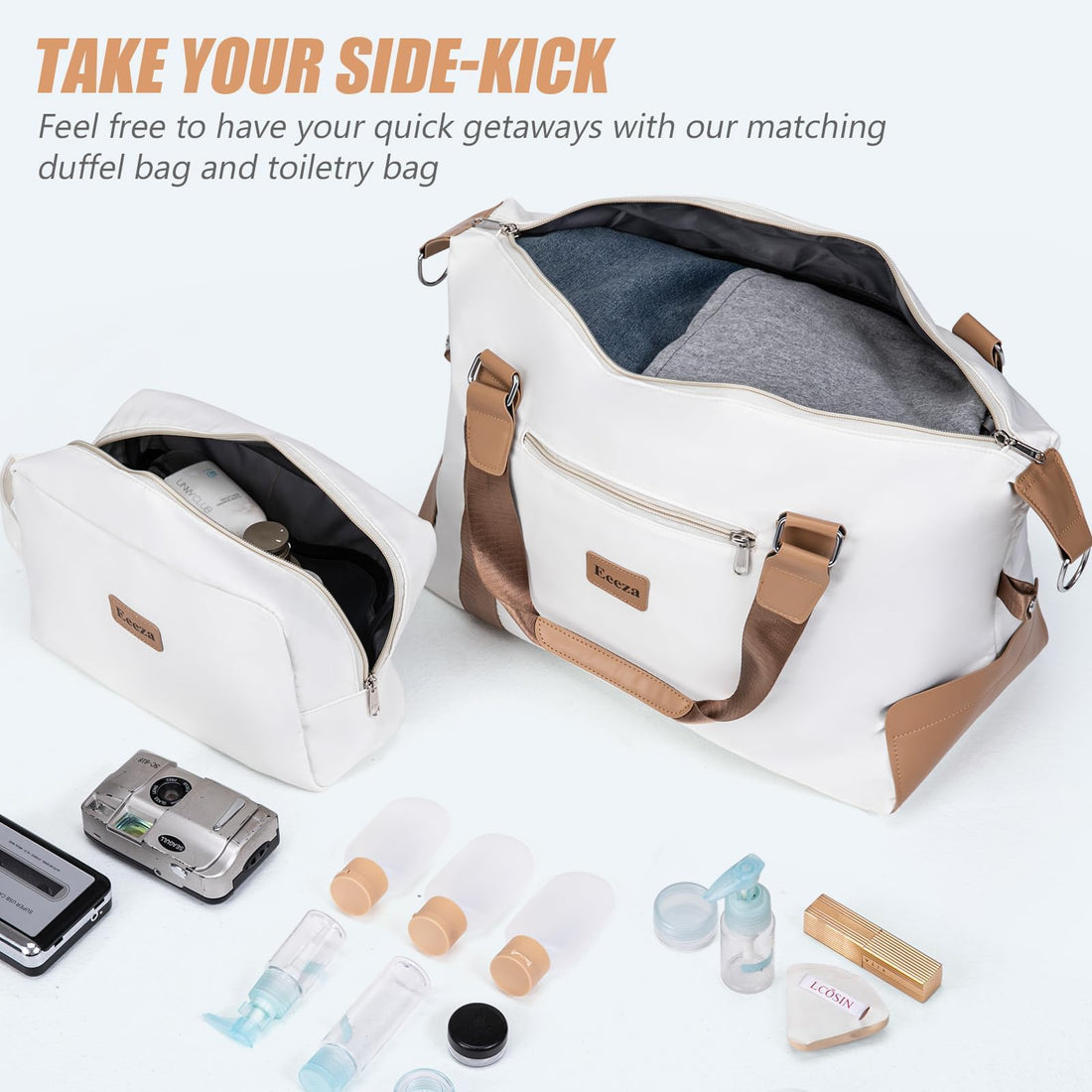 3-Piece Blue Carry-On Luggage Set