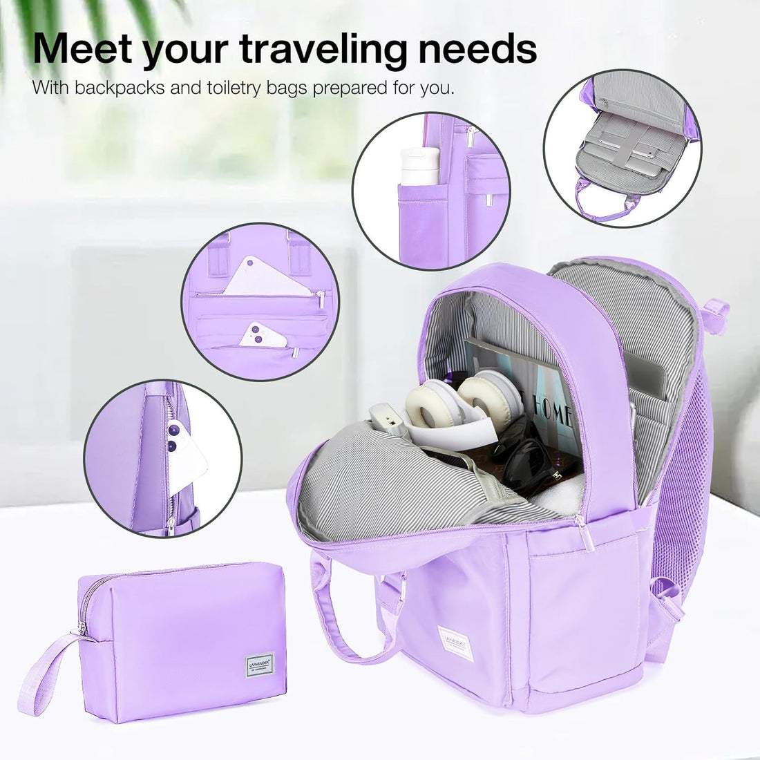 LARVENDER Lavender Carry-On Set