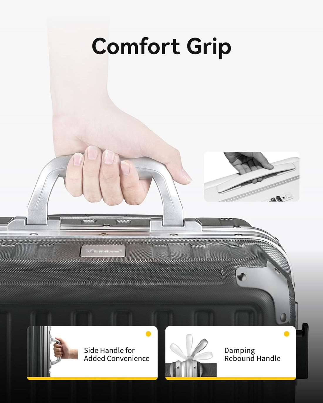 28" Hardshell Suitcase – Charcoal