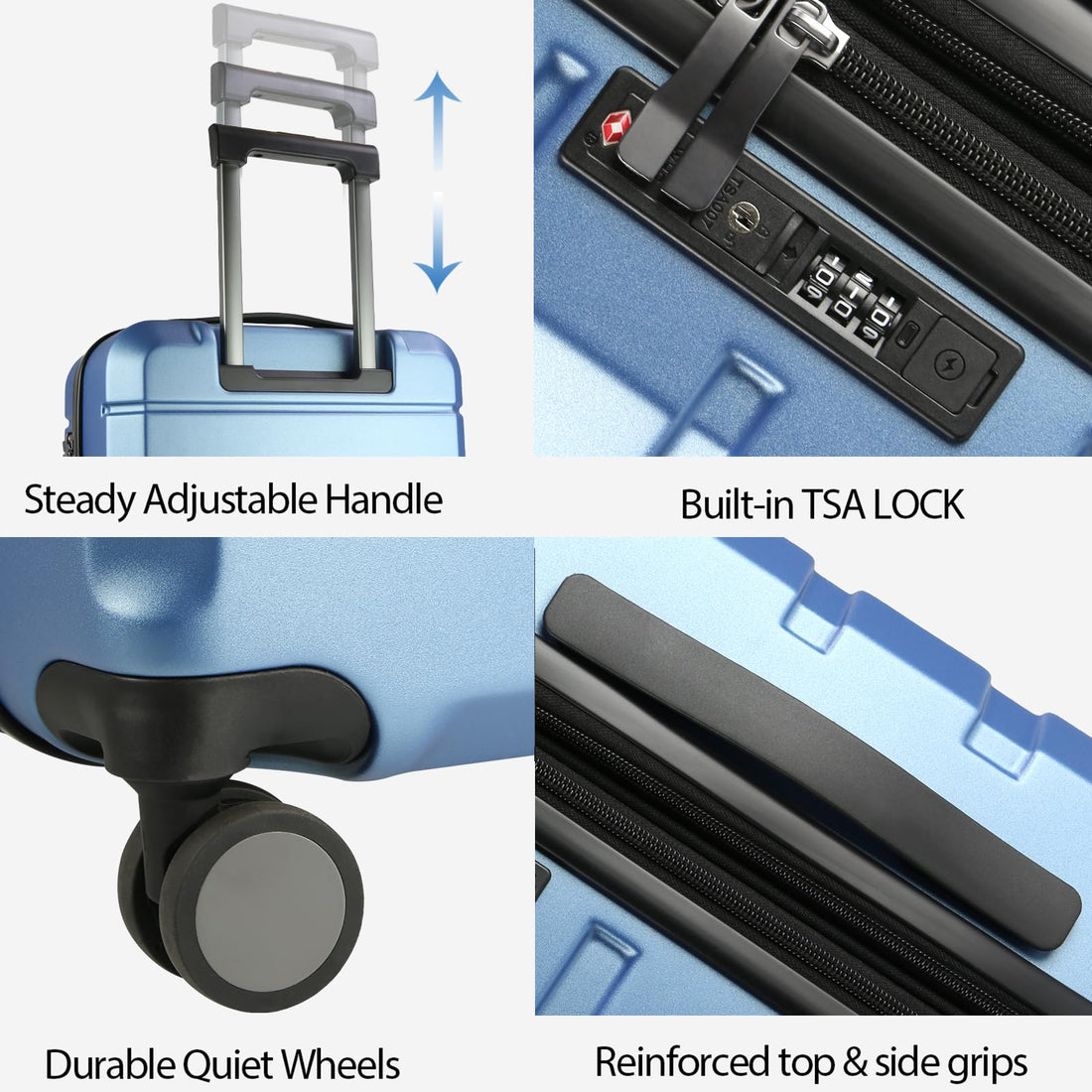 KROSER 20" Carry-On – Steel Grey