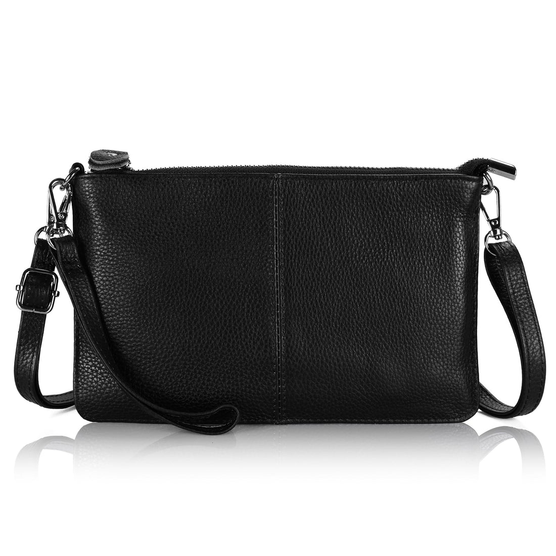 befen Genuine Leather Wristlet Clutch Wallet Purses Small Crossbody Bags for Women with RFID Blocking Card Slots