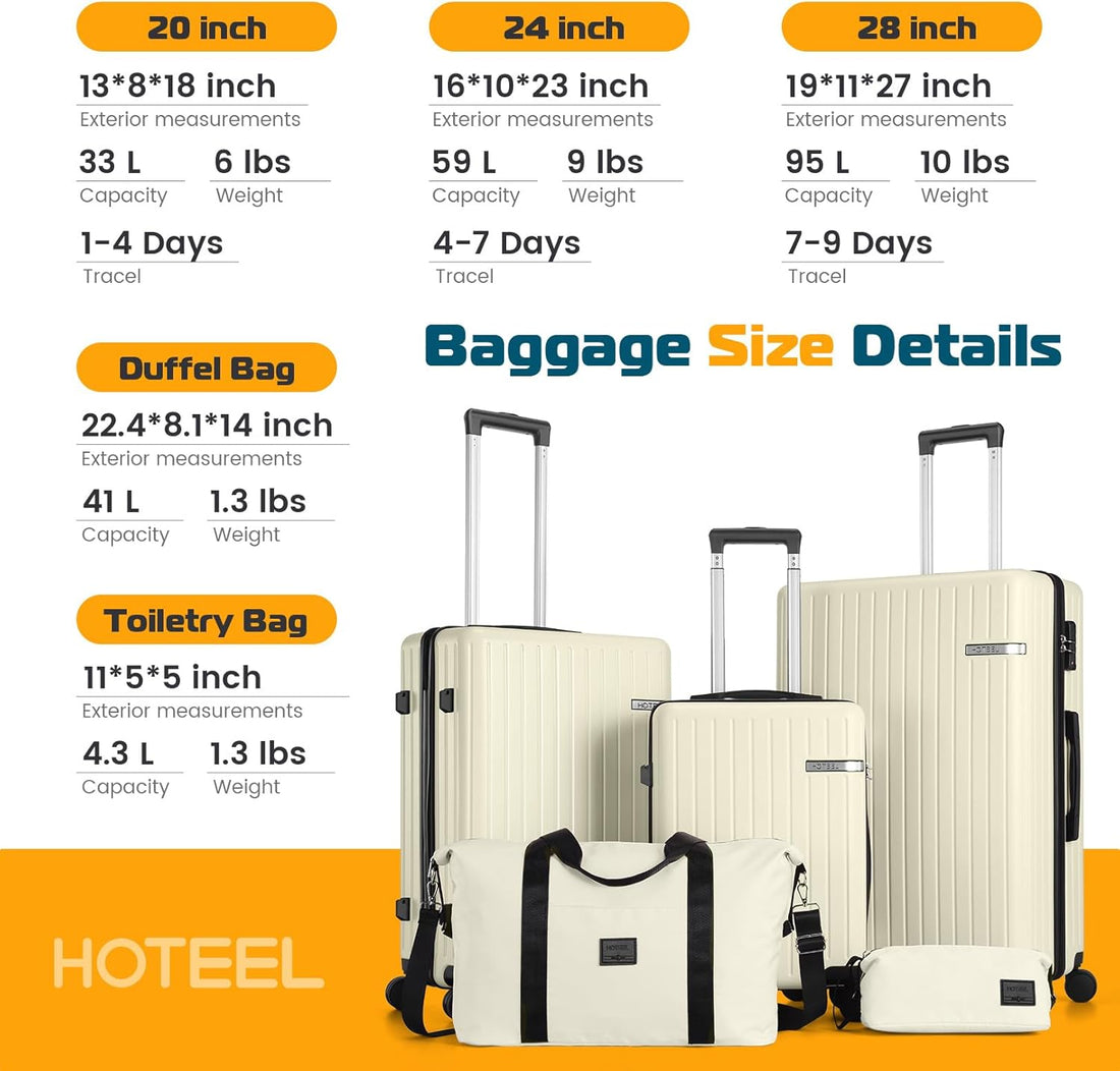 Hoteel 3-Piece Carry-On Luggage Set