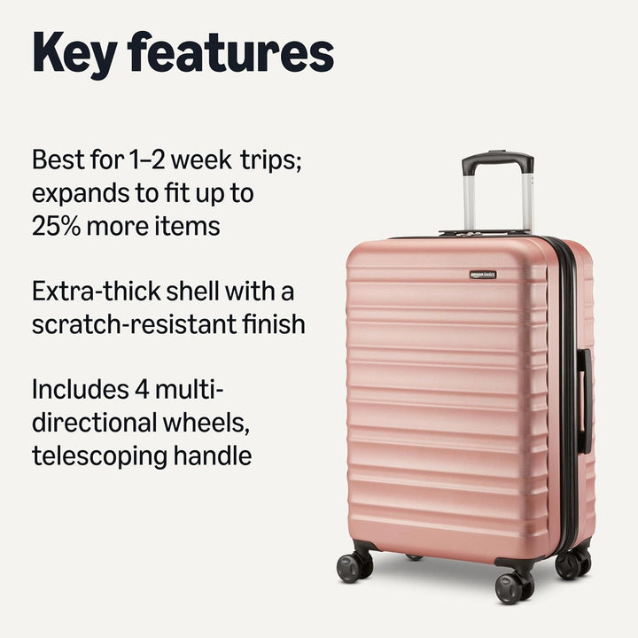 26" Hardside Luggage – Rose Gold
